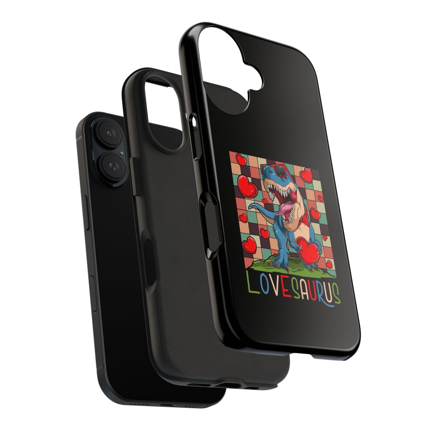'Lovesaurus' Cute T-Rex Valentine Design - Tough Phone Case