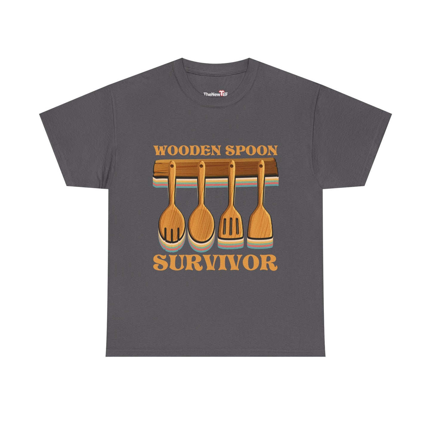 Funny Wooden Spoon Survivor Vintage Retro Humor - Unisex Graphic T-Shirt