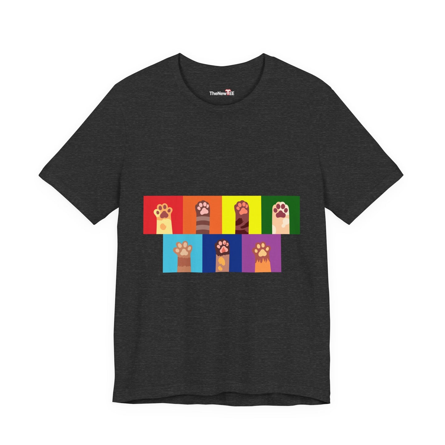 Cute Colorful Cat Paws Design TShirt