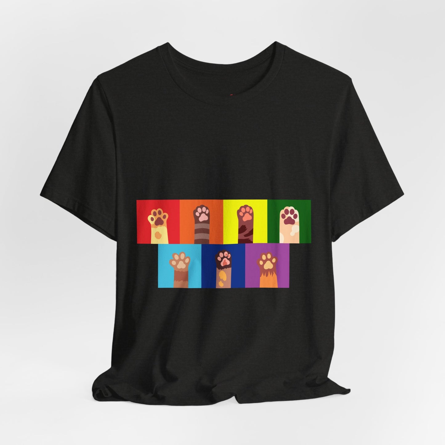 Cute Colorful Cat Paws Design TShirt