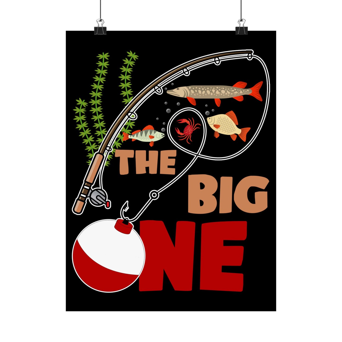 Kids Fishing The Big One Year 1St First Birthday Little Fisherman - Wall Art