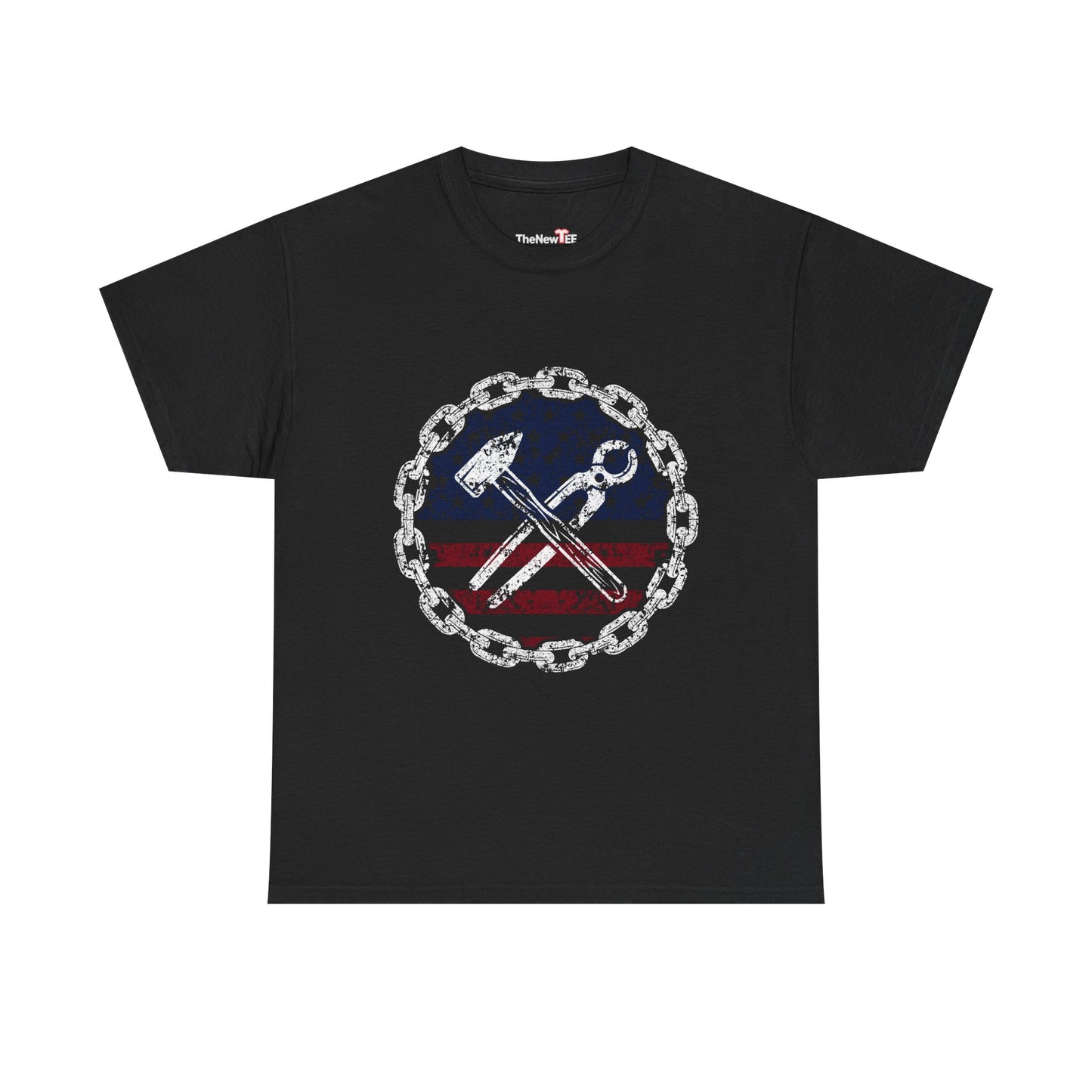 American Flag Ironworker And Tools - Unisex T-Shirt