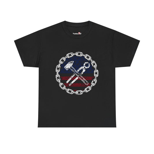 American Flag Ironworker And Tools - Unisex T-Shirt