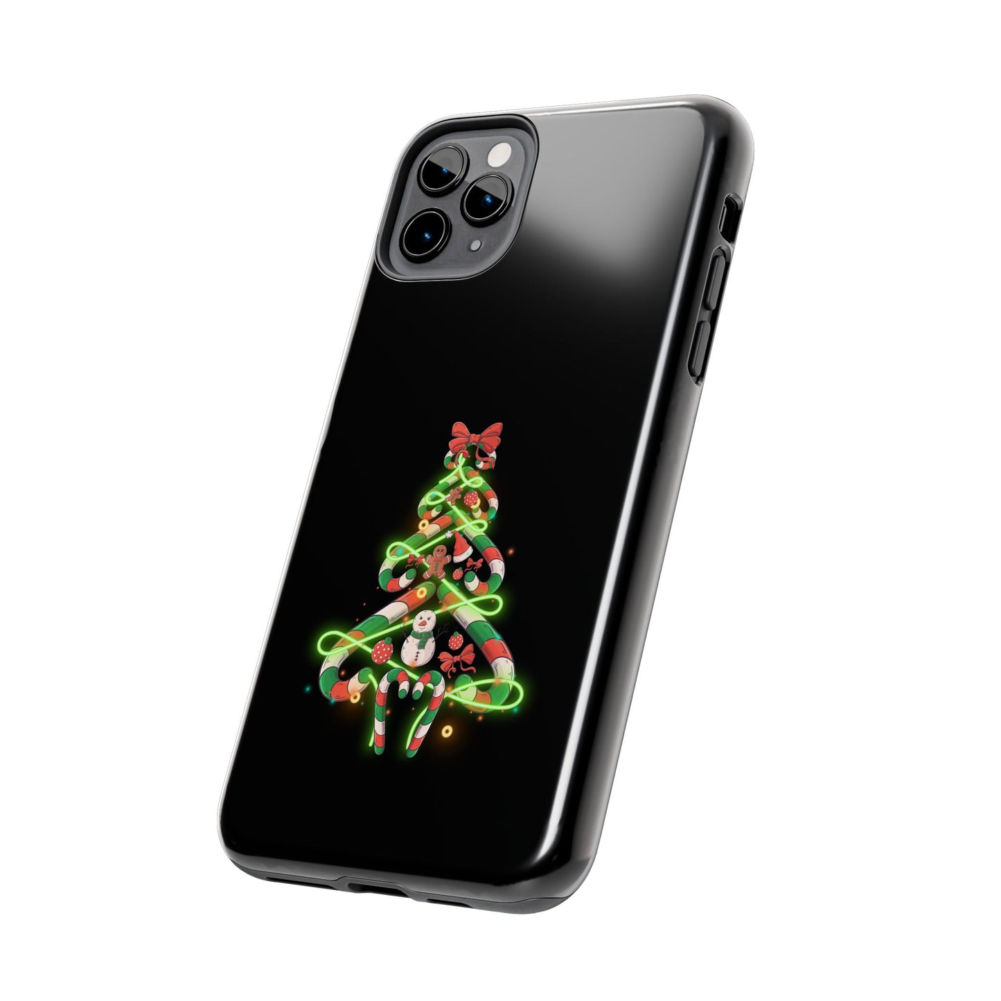 Christmas Candy Cane Xmas Tree Light Gifts - Tough Phone Case
