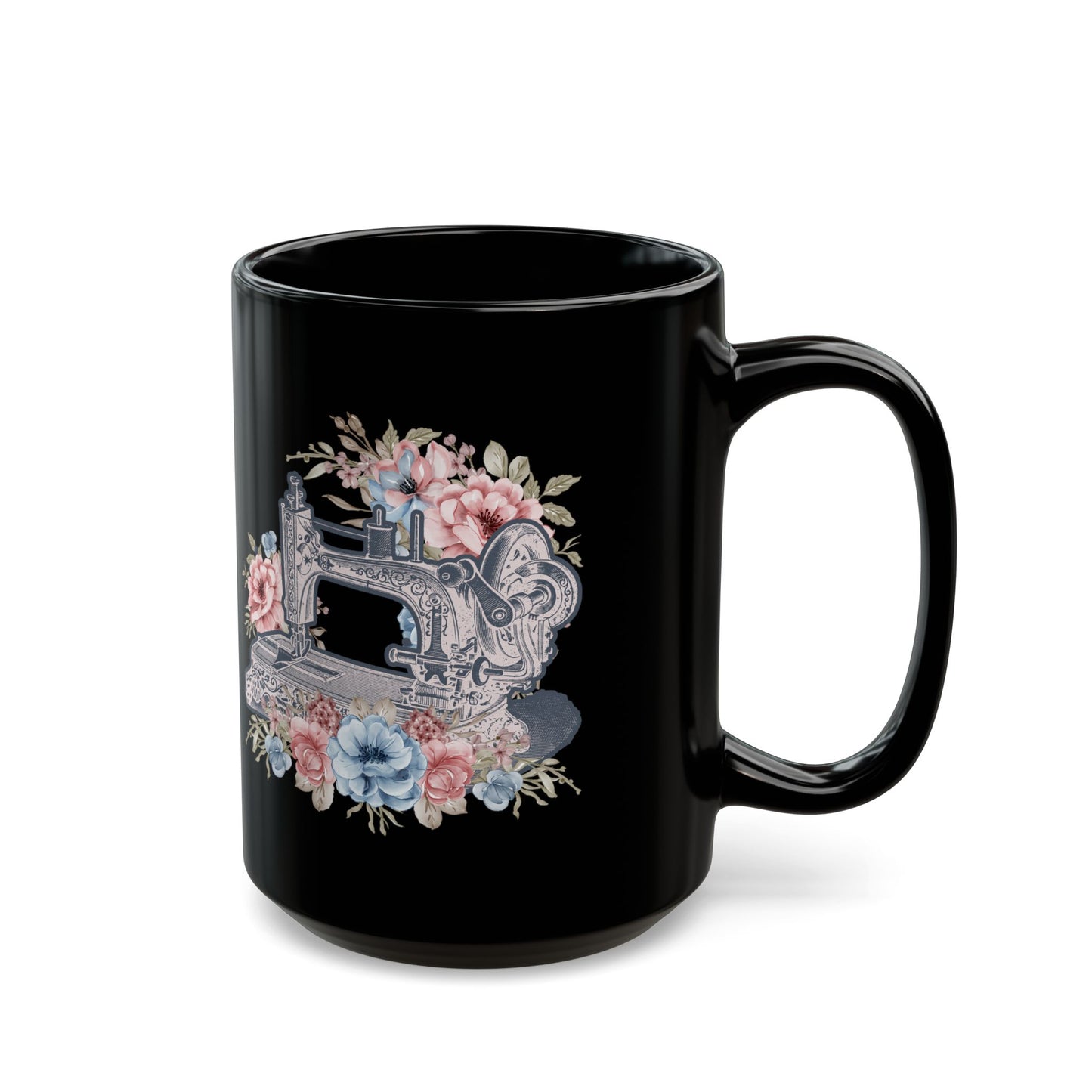 Yarn Craft Colored Sewing Machine Harmless Hobby Quilting - Black Mug