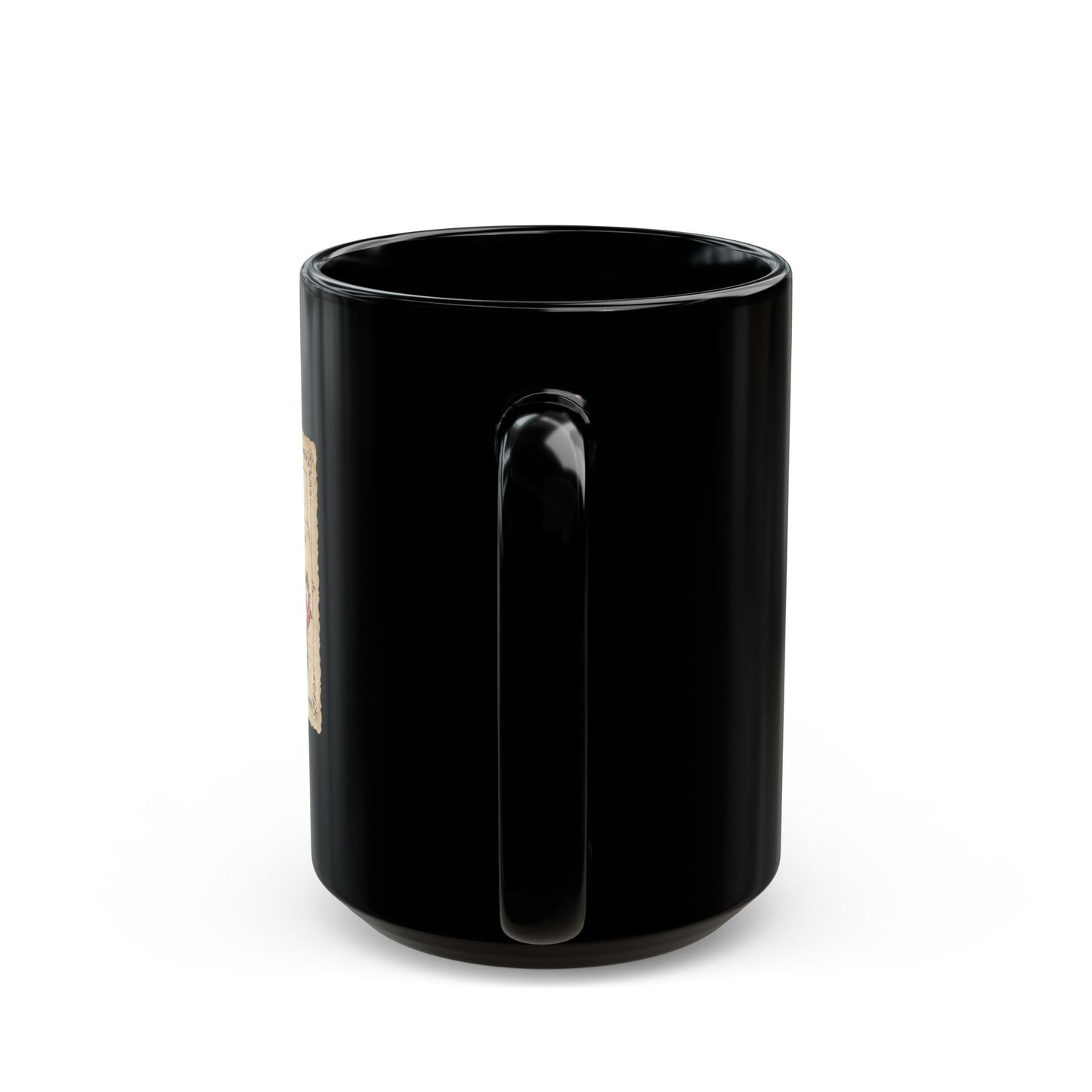 Paris Bicycle Floral Black Mug