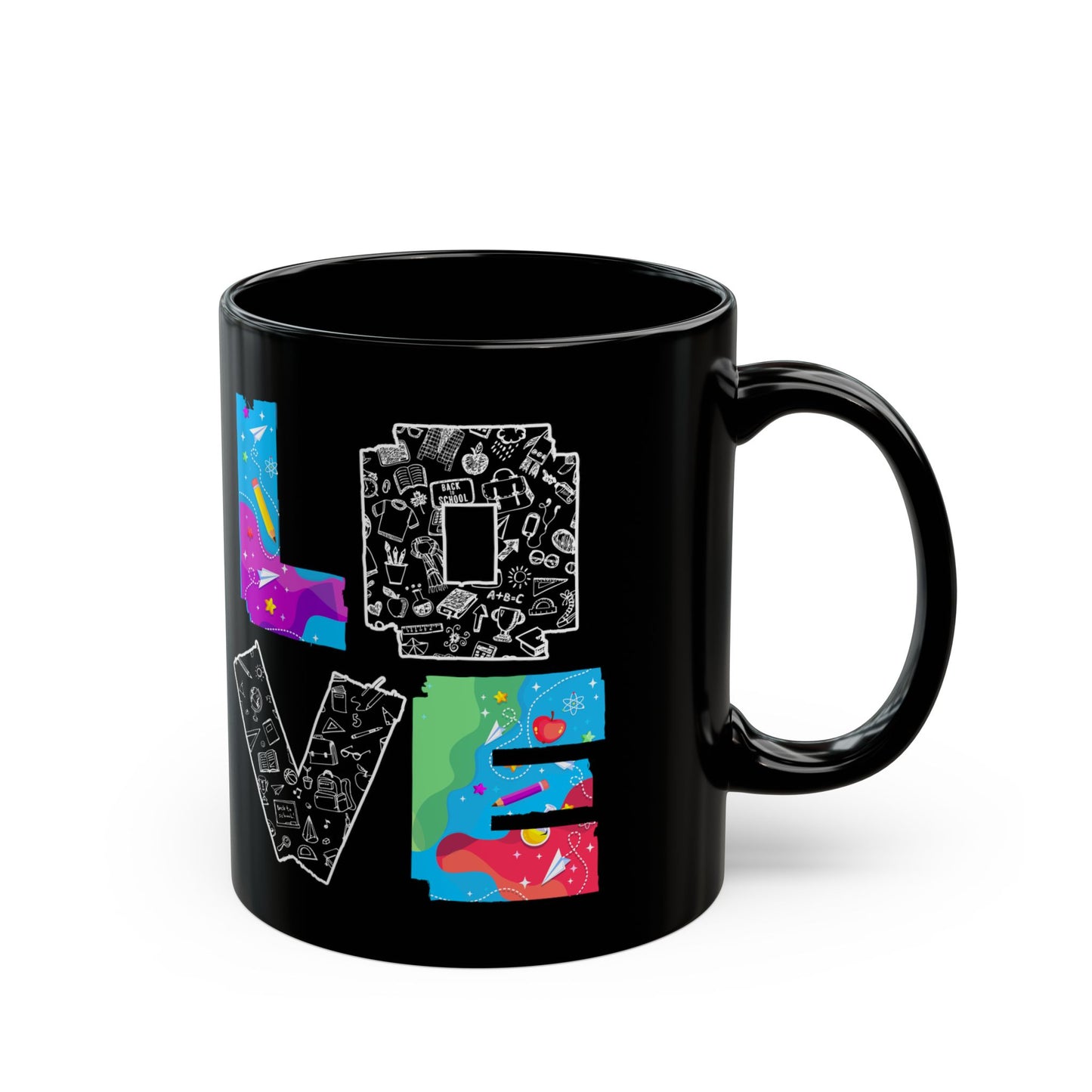Cute Love Teaching Back To School I Love Teacher Life - Black Mug