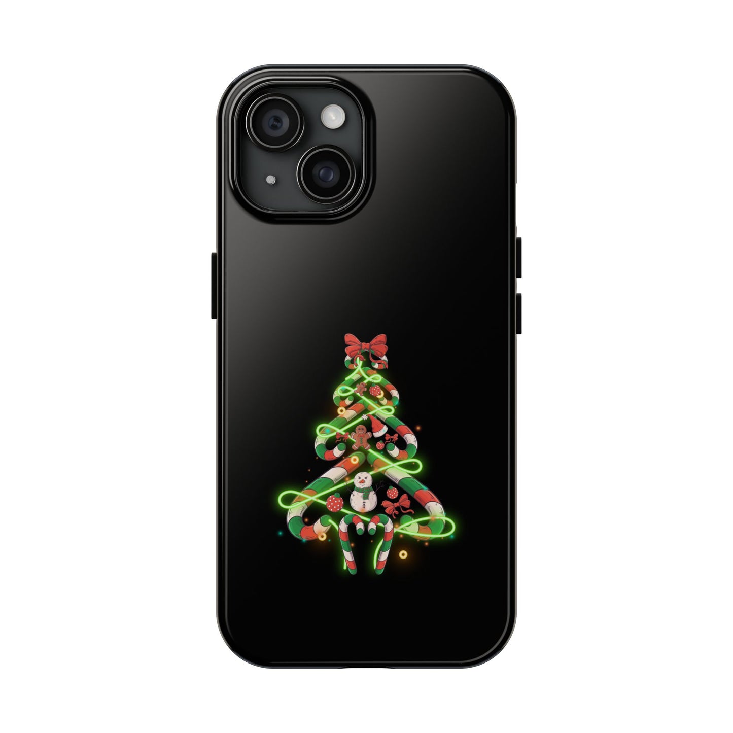 Christmas Candy Cane Xmas Tree Light Gifts - Tough Phone Case