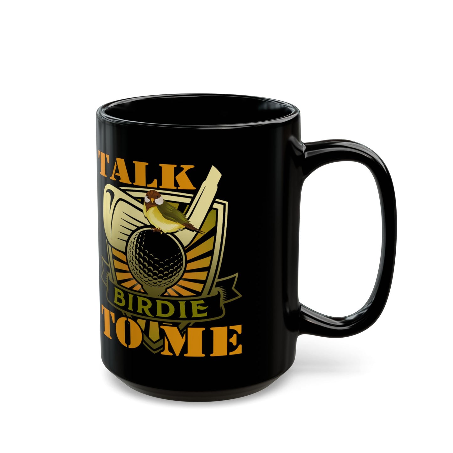 Talk Birdie To Me   Funny Golf Player Pun Golfer - Black Mug
