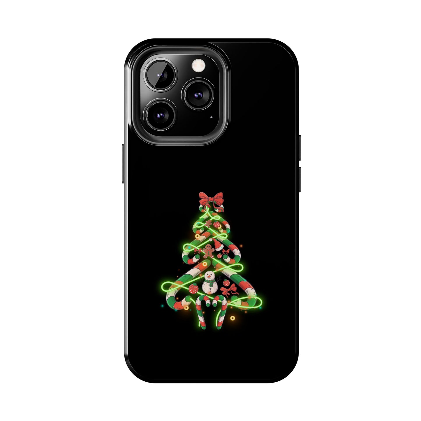 Christmas Candy Cane Xmas Tree Light Gifts - Tough Phone Case