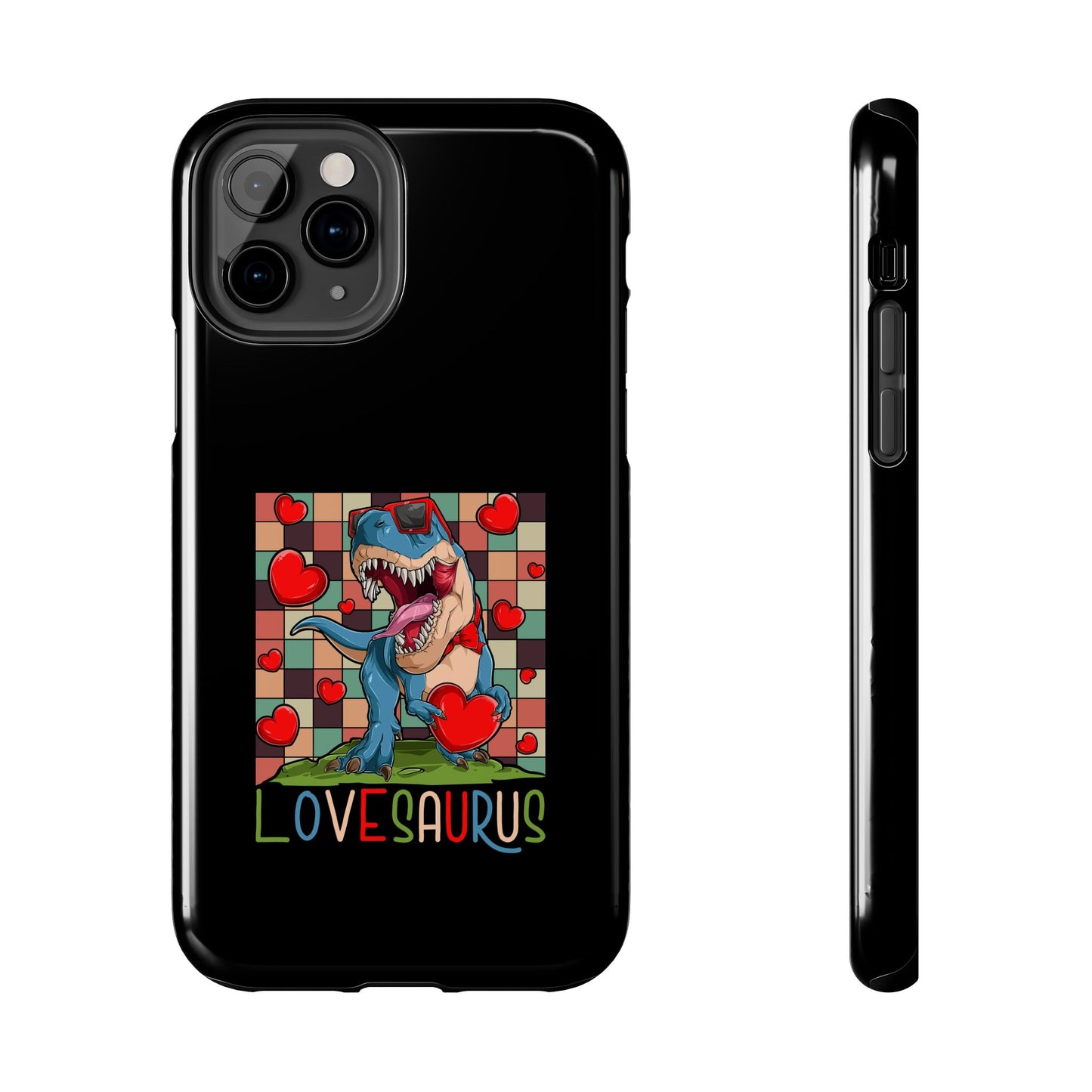 'Lovesaurus' Cute T-Rex Valentine Design - Tough Phone Case