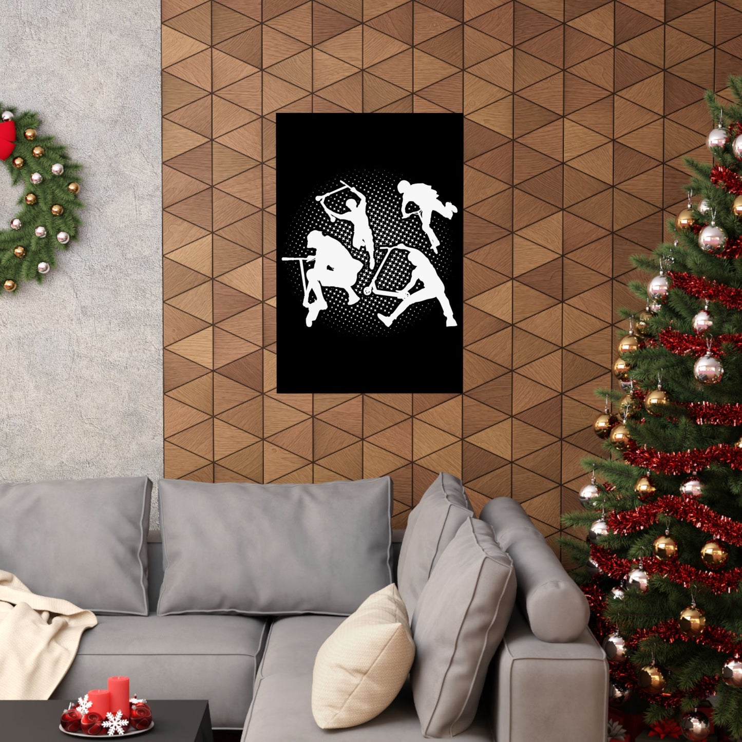 Scooter Stunt Silhouette Matte Poster — Extreme Freestyle Scooter Wall Art