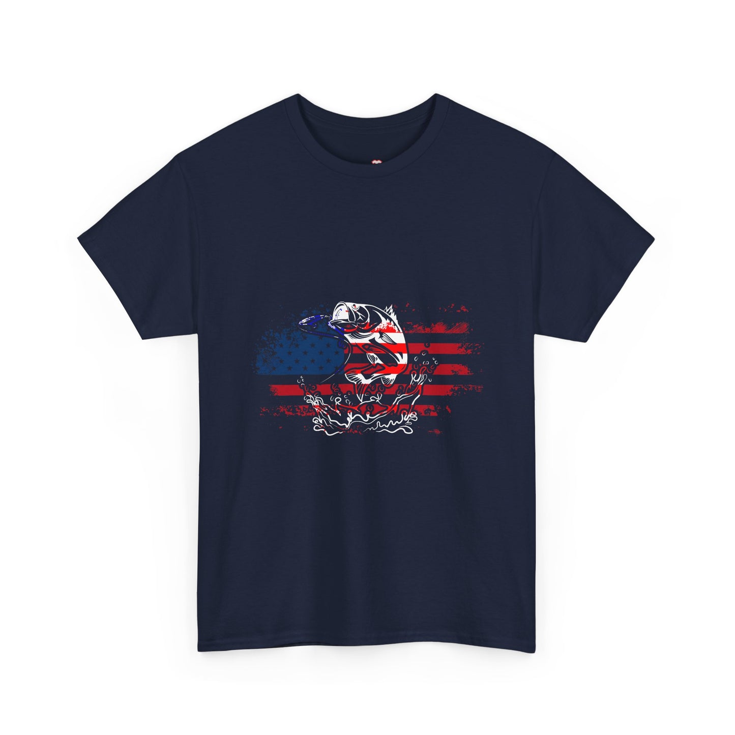 Fishing American Flag Vintage - Unisex T-Shirt