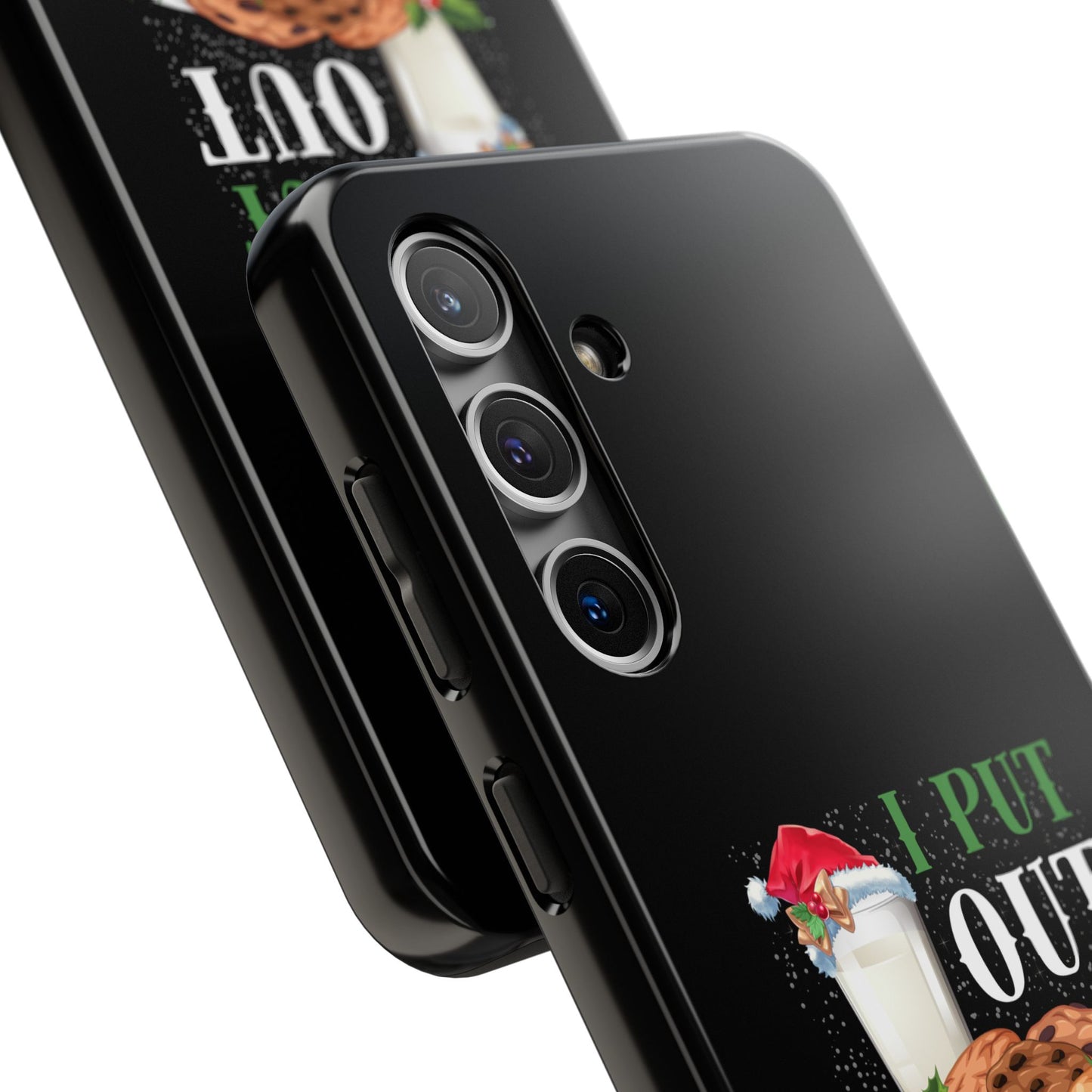 Christmas Cookies And Milk Funny I Put Out For Santa - Tough Phone Case