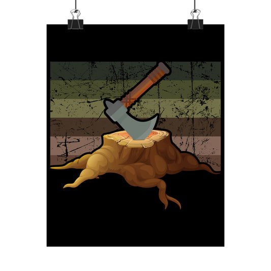 Trees Chop Wilderness Arborist Gift Lumberjack - Wall Art