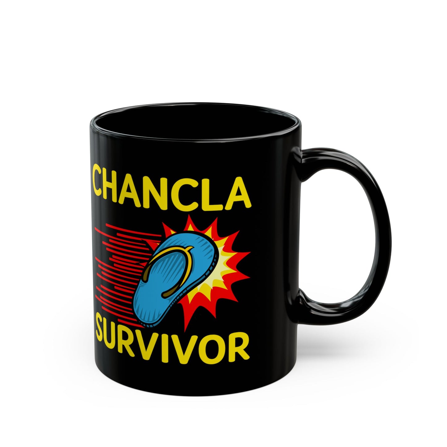 Chancla Survivor - Black Mug