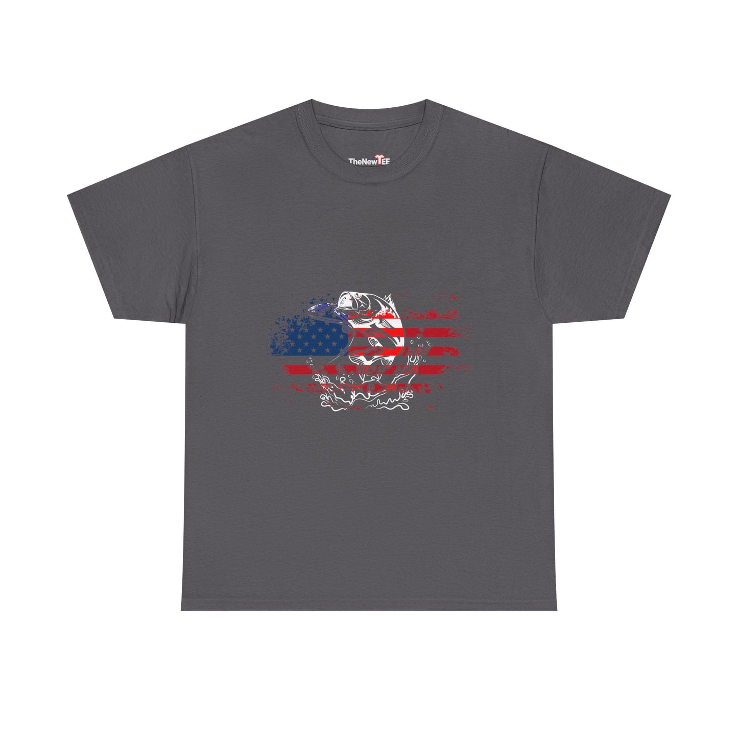 Fishing American Flag Vintage - Unisex T-Shirt