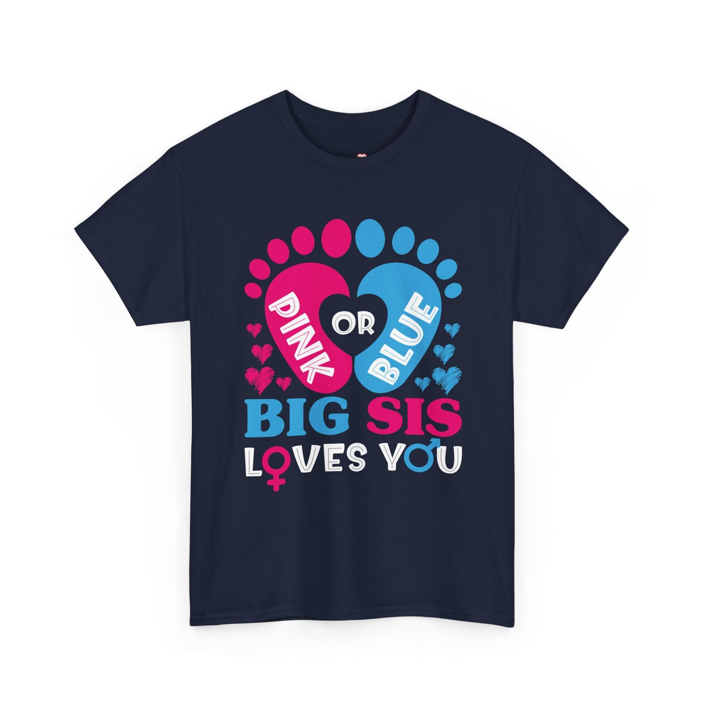 Big Sister Baby Shower Pink Blue - Unisex T-Shirt