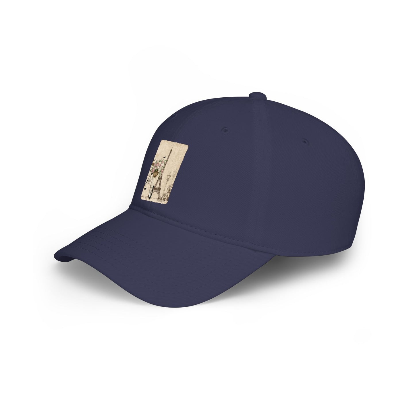 Paris Eiffel Tower Vintage Sketch Low Profile Baseball Cap