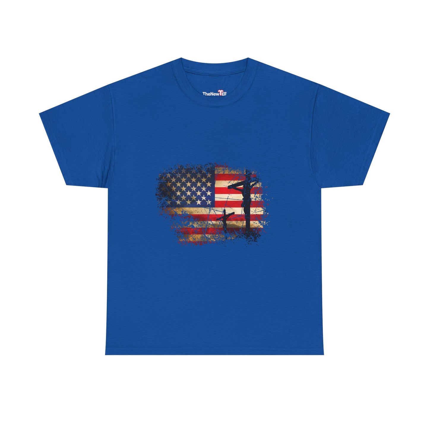 Cross Christ American Flag Pride Hand Christian Lover Gift - Unisex T-Shirt