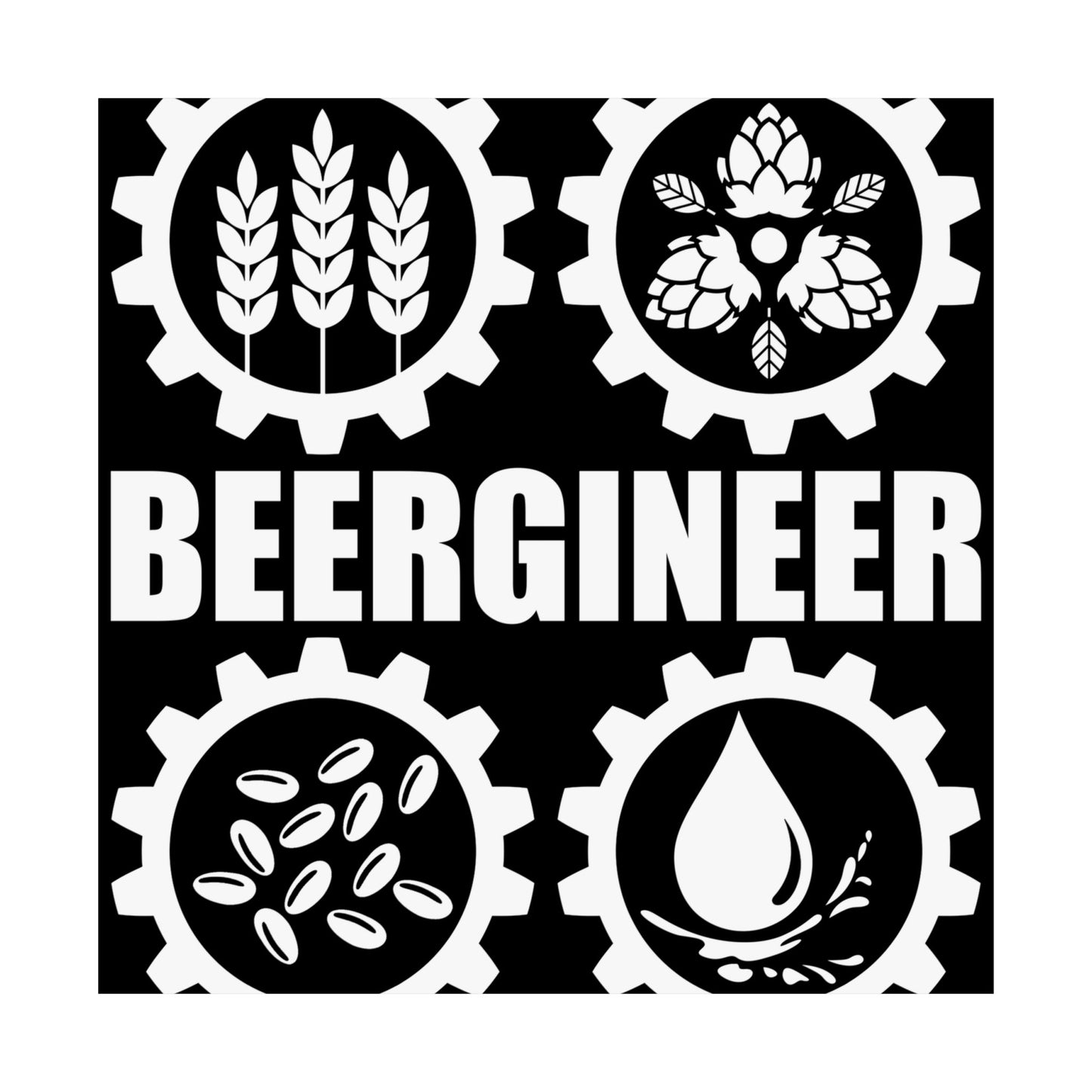 Beergineer Homebrew Home Brewing Craft Beer Brewer - Wall Art
