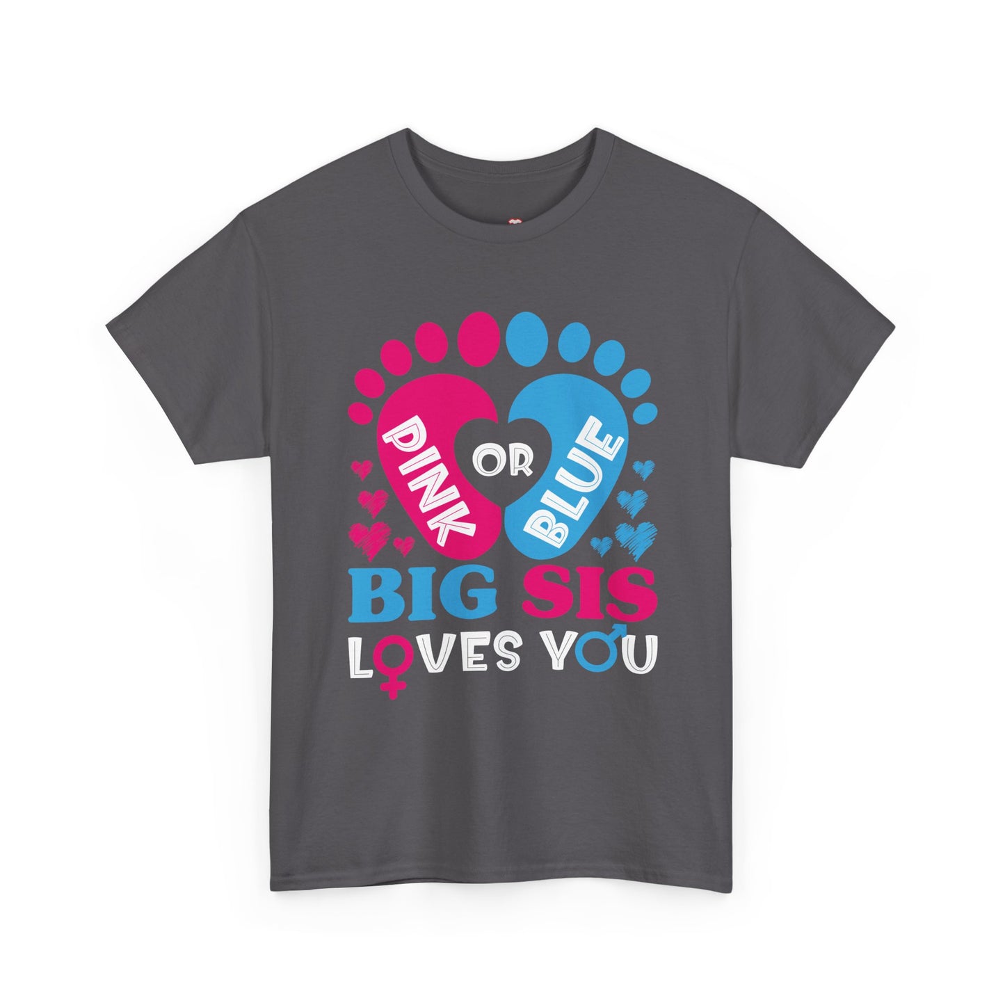 Big Sister Baby Shower Pink Blue - Unisex T-Shirt