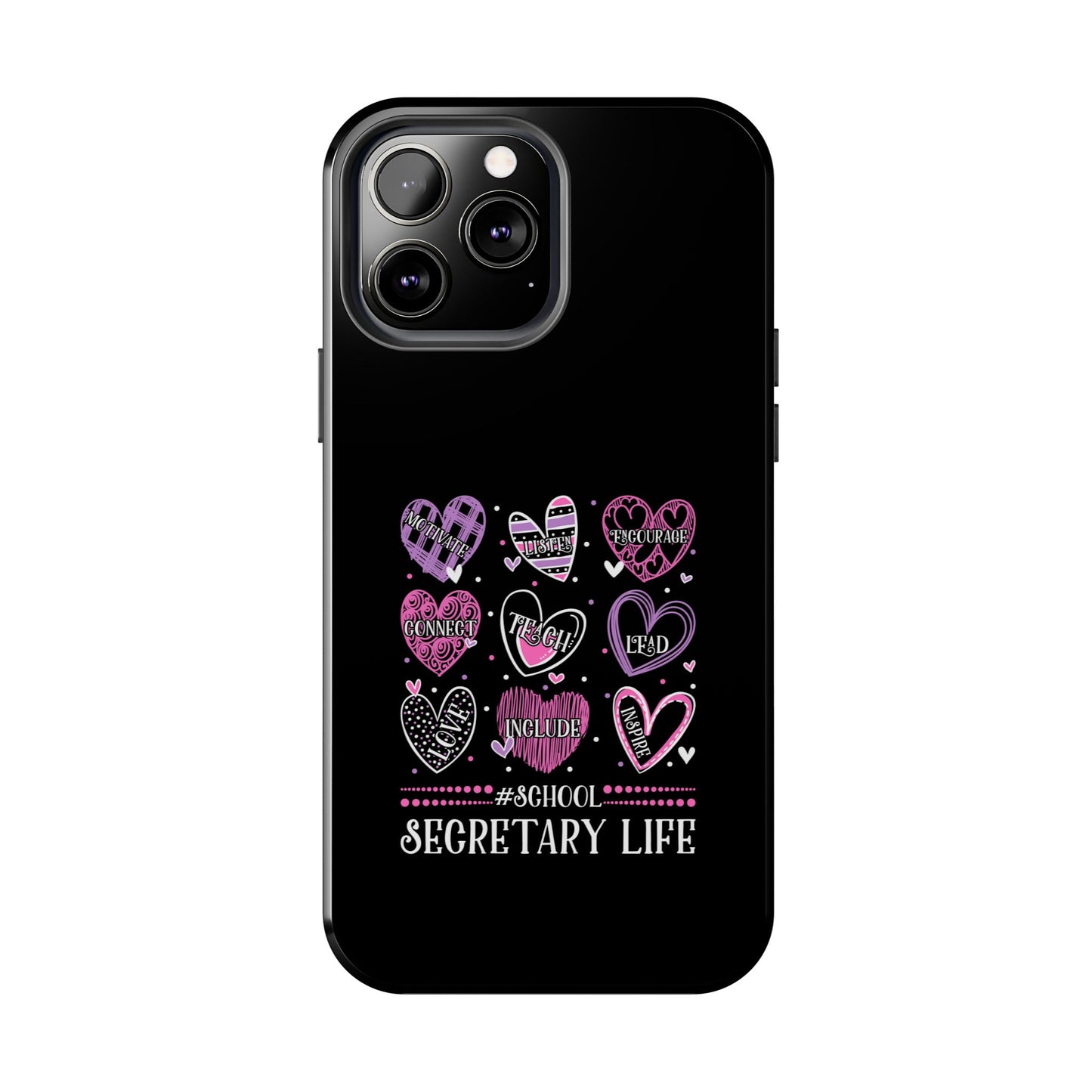 School Secretary Hearts Valentine Valentines Day - Tough Phone Case