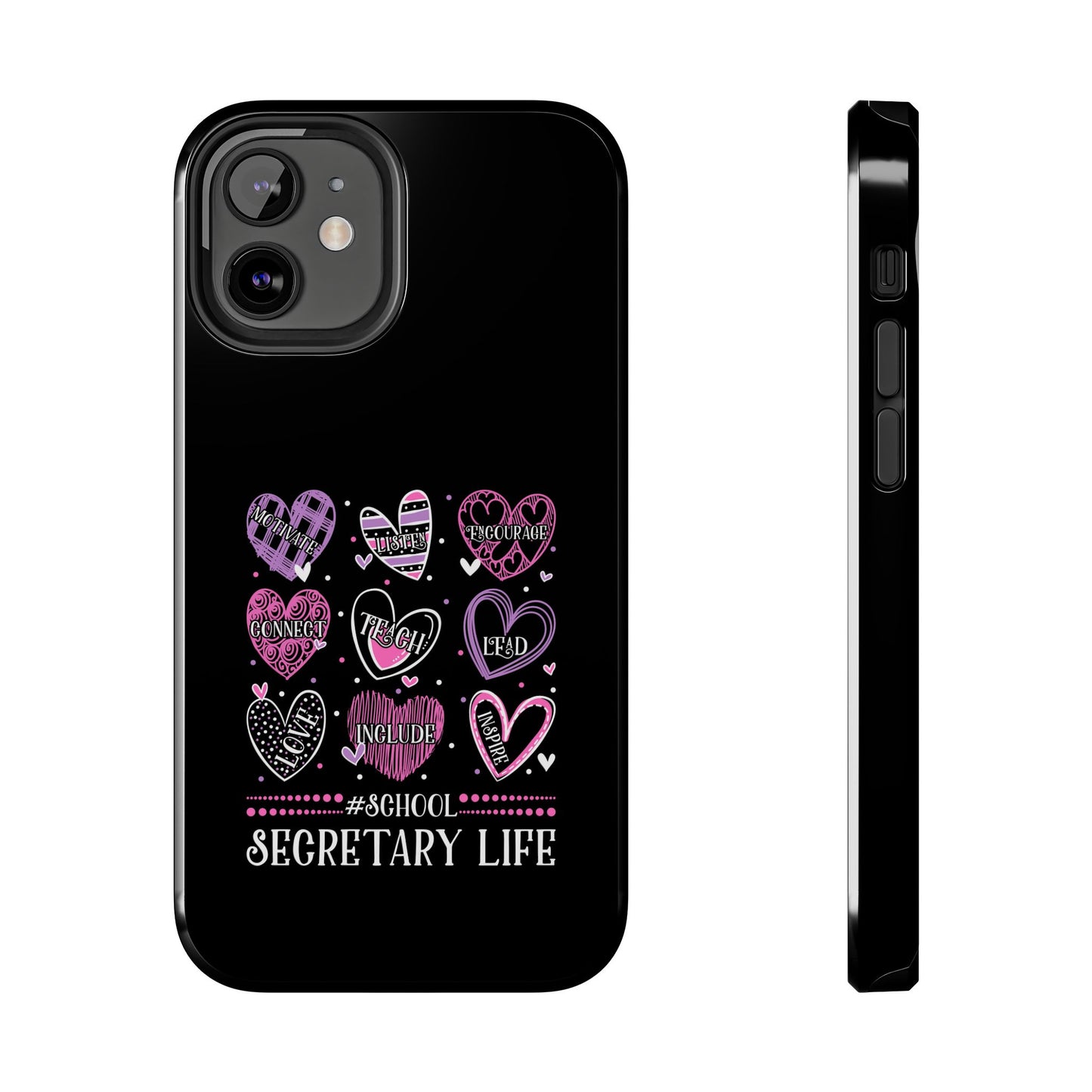 School Secretary Hearts Valentine Valentines Day - Tough Phone Case
