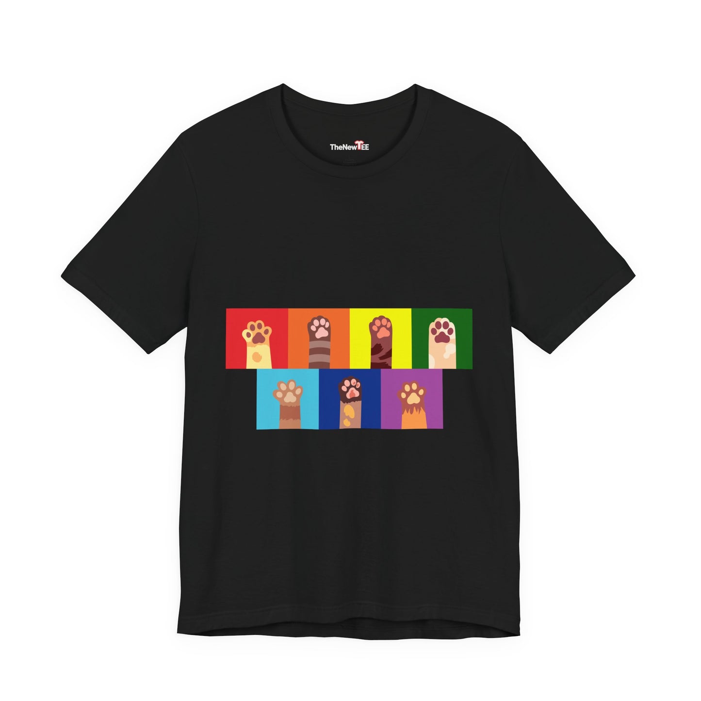 Cute Colorful Cat Paws Design TShirt