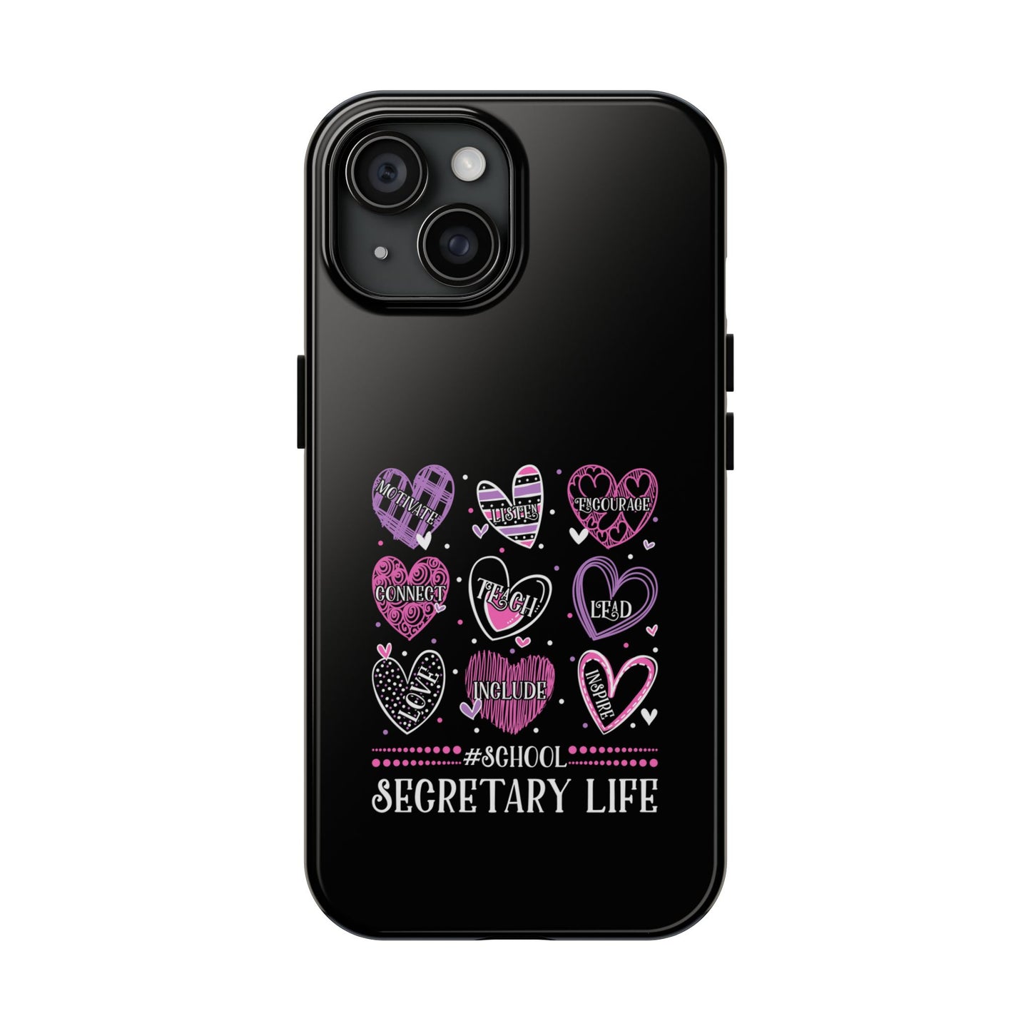 School Secretary Hearts Valentine Valentines Day - Tough Phone Case