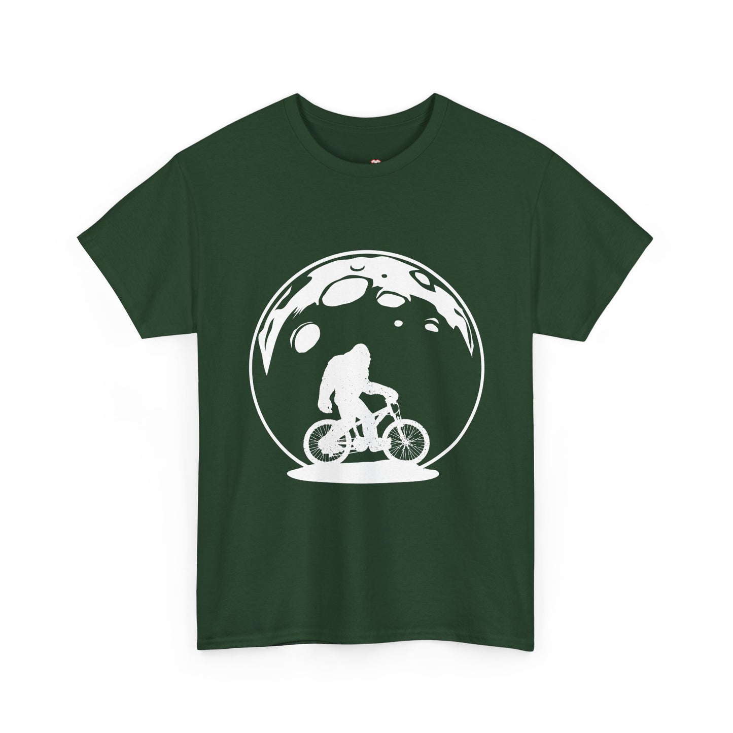 Yeti Riding Moon Bike Halloween Lunar Cycling Bigfoot - Unisex T-Shirt