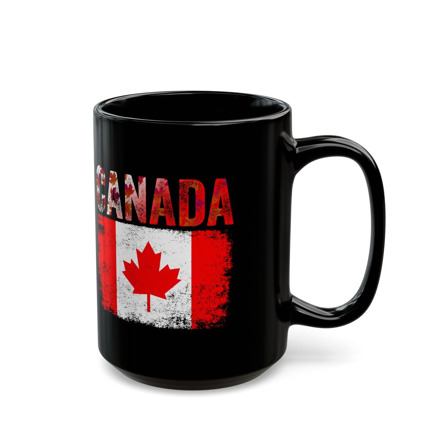 Canada Flag Vintage Distressed Canada - Black Mug