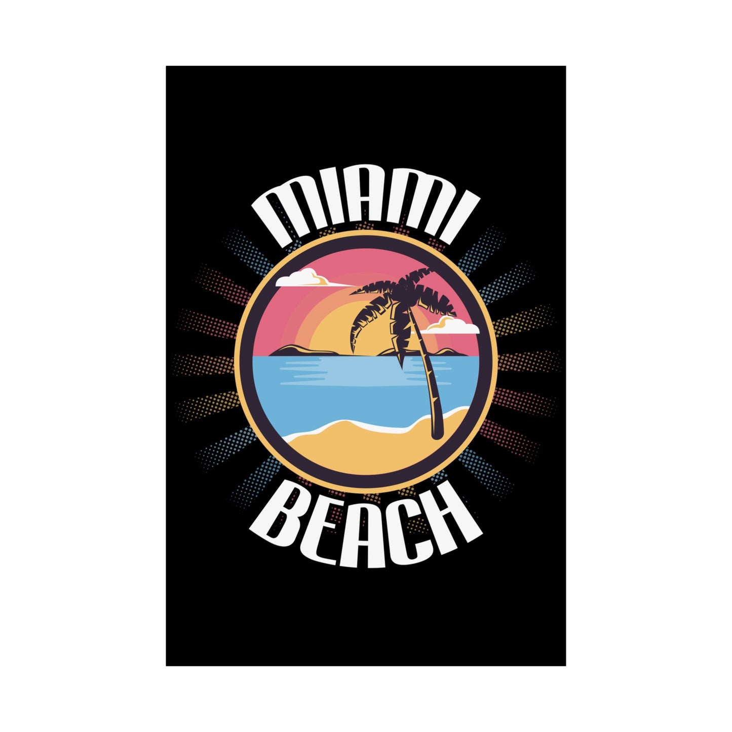 Miami Beach Vintage 70S Florida Summer - Wall Art