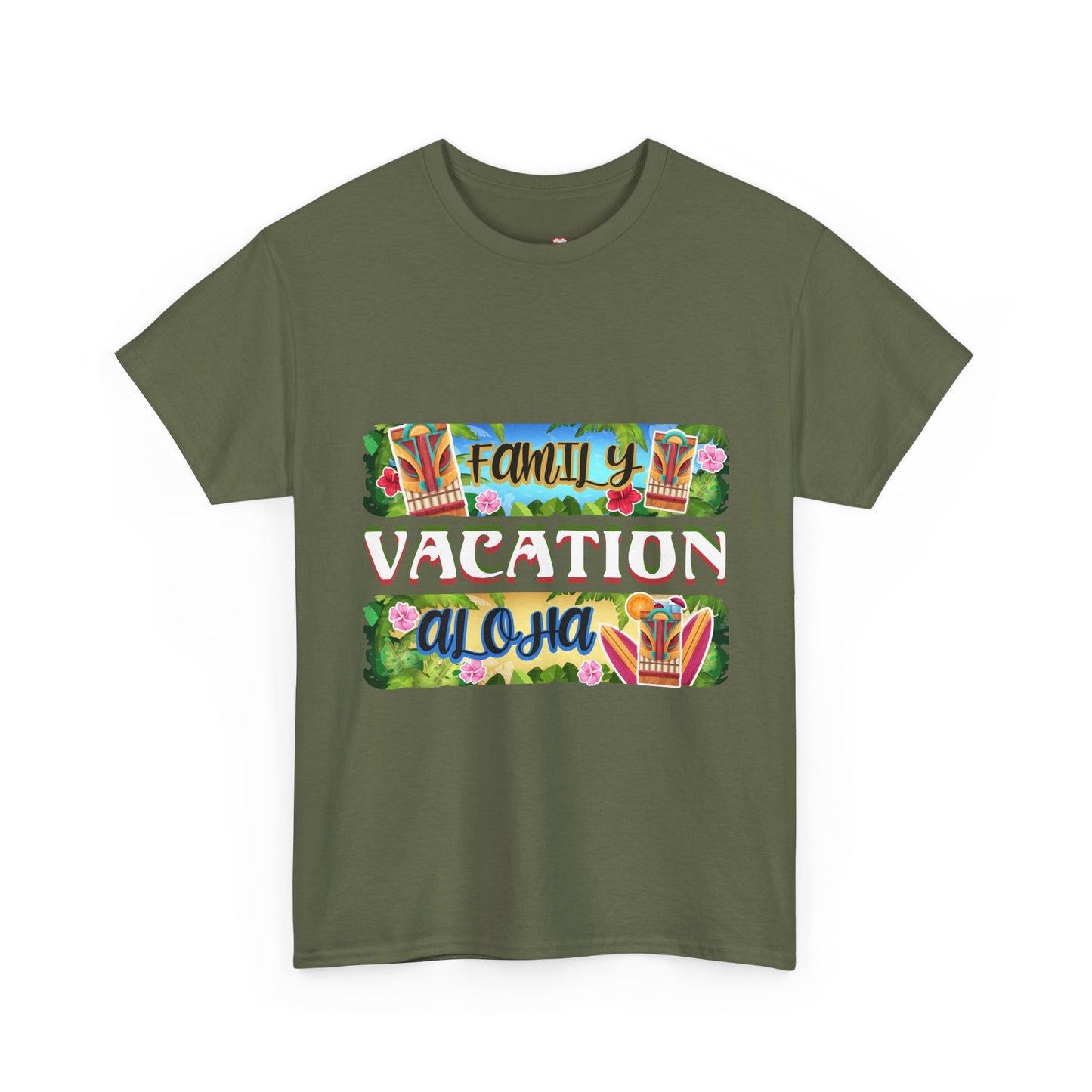 Family Vacation Aloha Tiki Tropical Beach Unisex Graphic T-Shirt