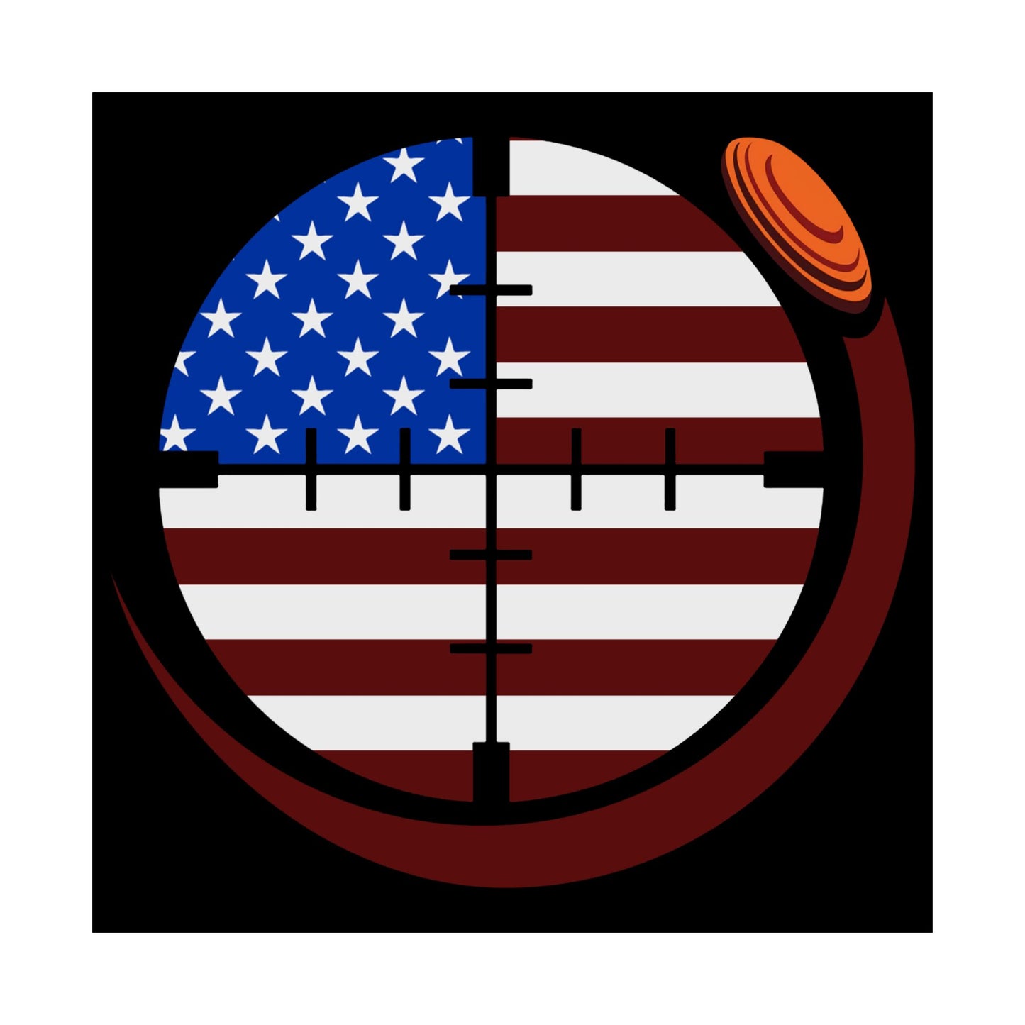 Retro Patriotic Skeet Trap Sporting Clays Shooting Sports - Wall Art