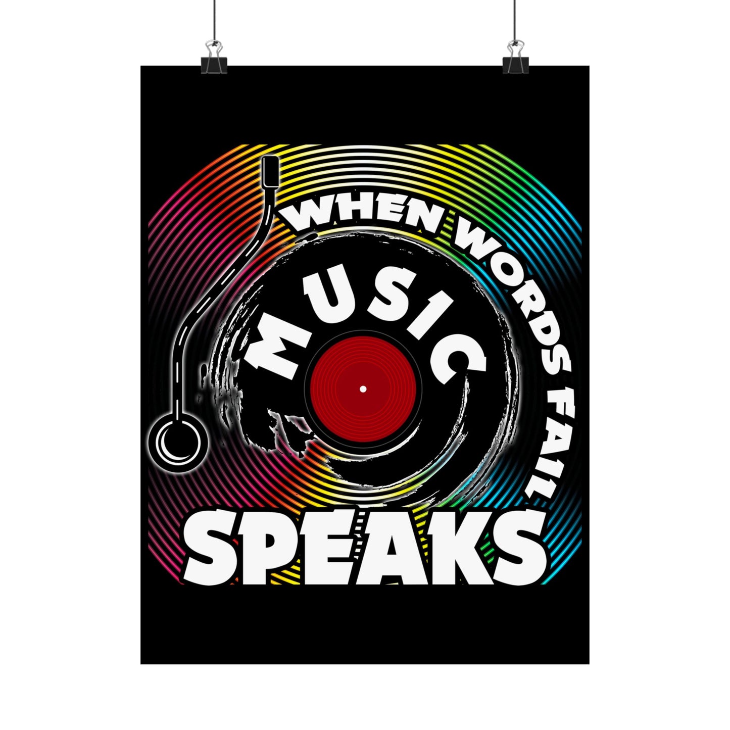 When Words Fail Music Speaks Musician Singer Feeling Song - Wall Art