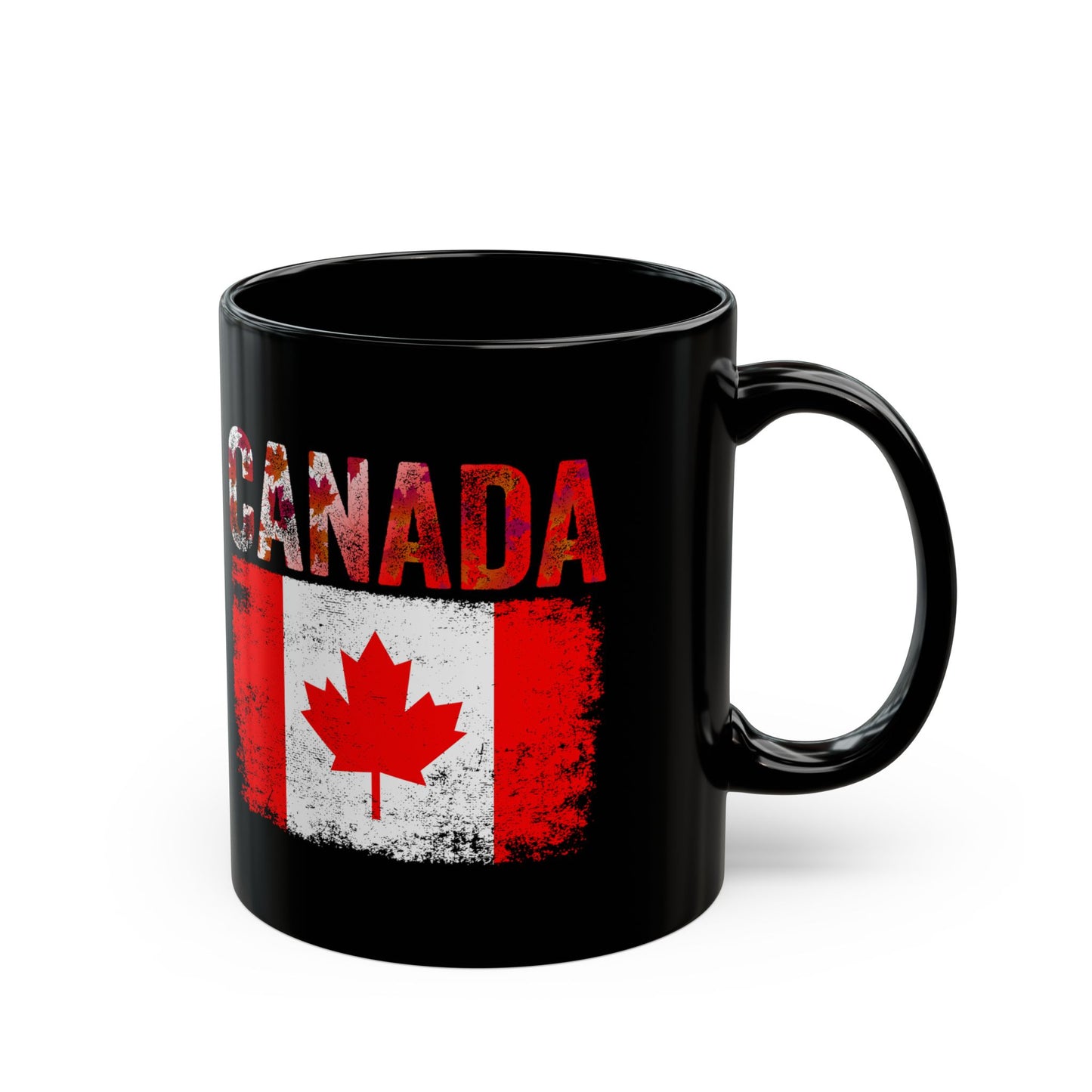 Canada Flag Vintage Distressed Canada - Black Mug
