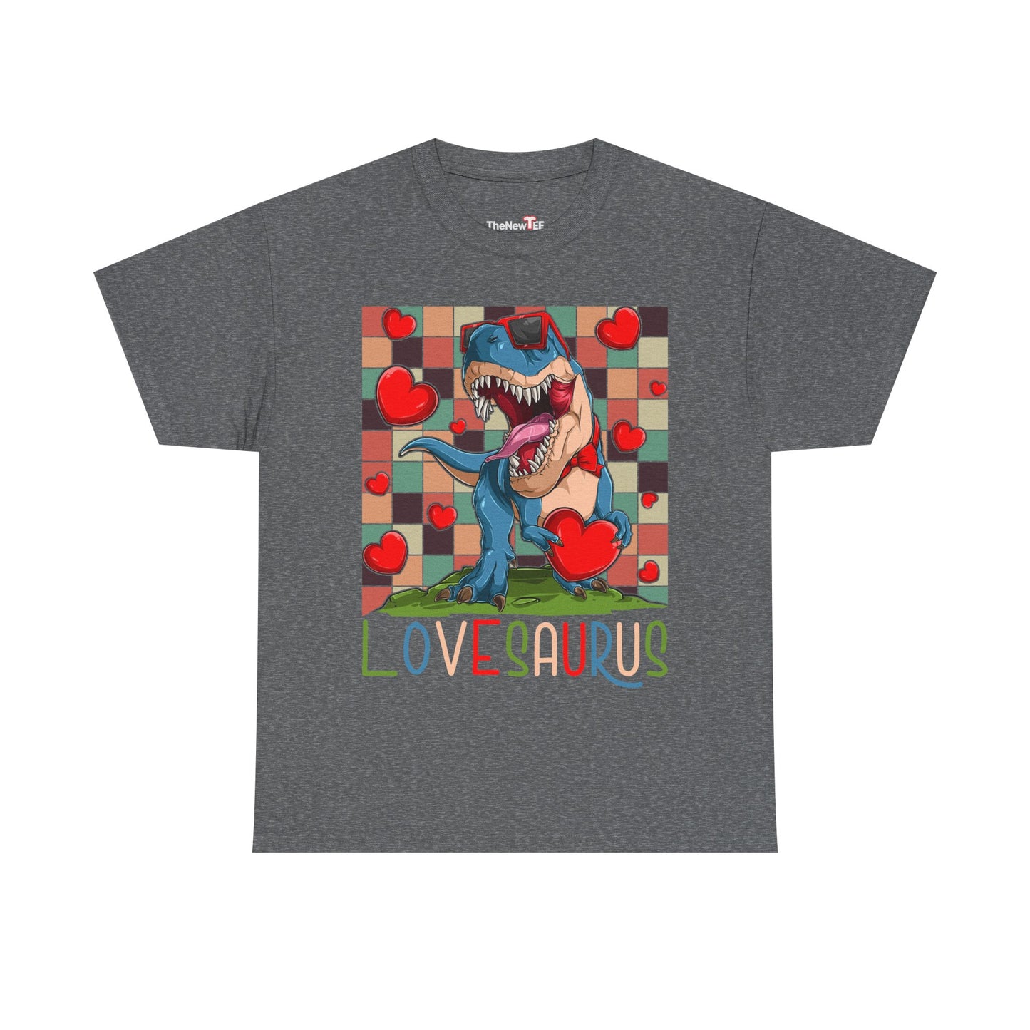 Valentines Day Dinosaur Lovesaurus Hearts - Unisex Graphic T-Shirt