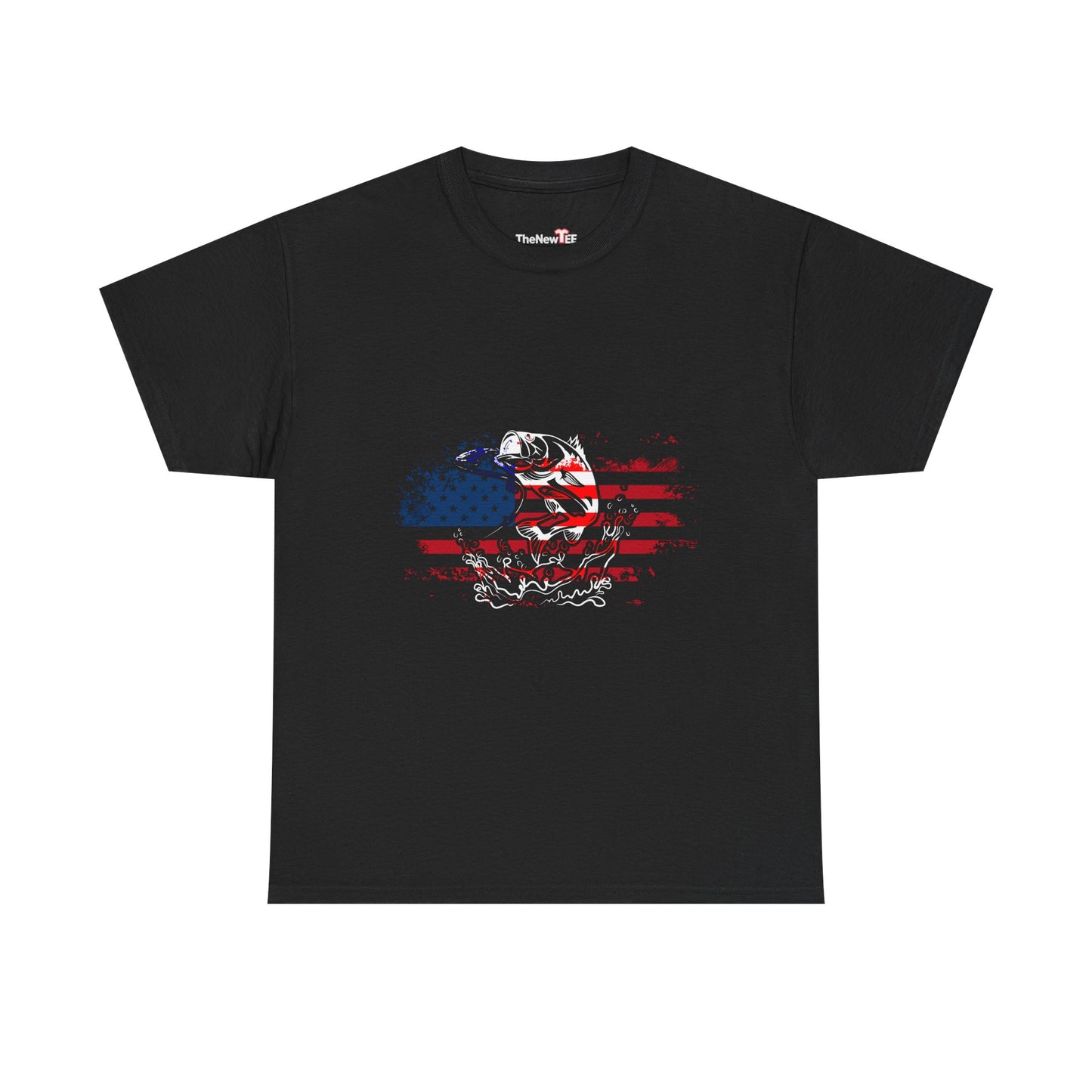 Fishing American Flag Vintage - Unisex T-Shirt