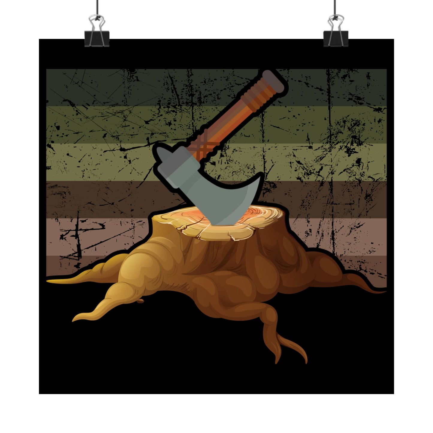 Trees Chop Wilderness Arborist Gift Lumberjack - Wall Art
