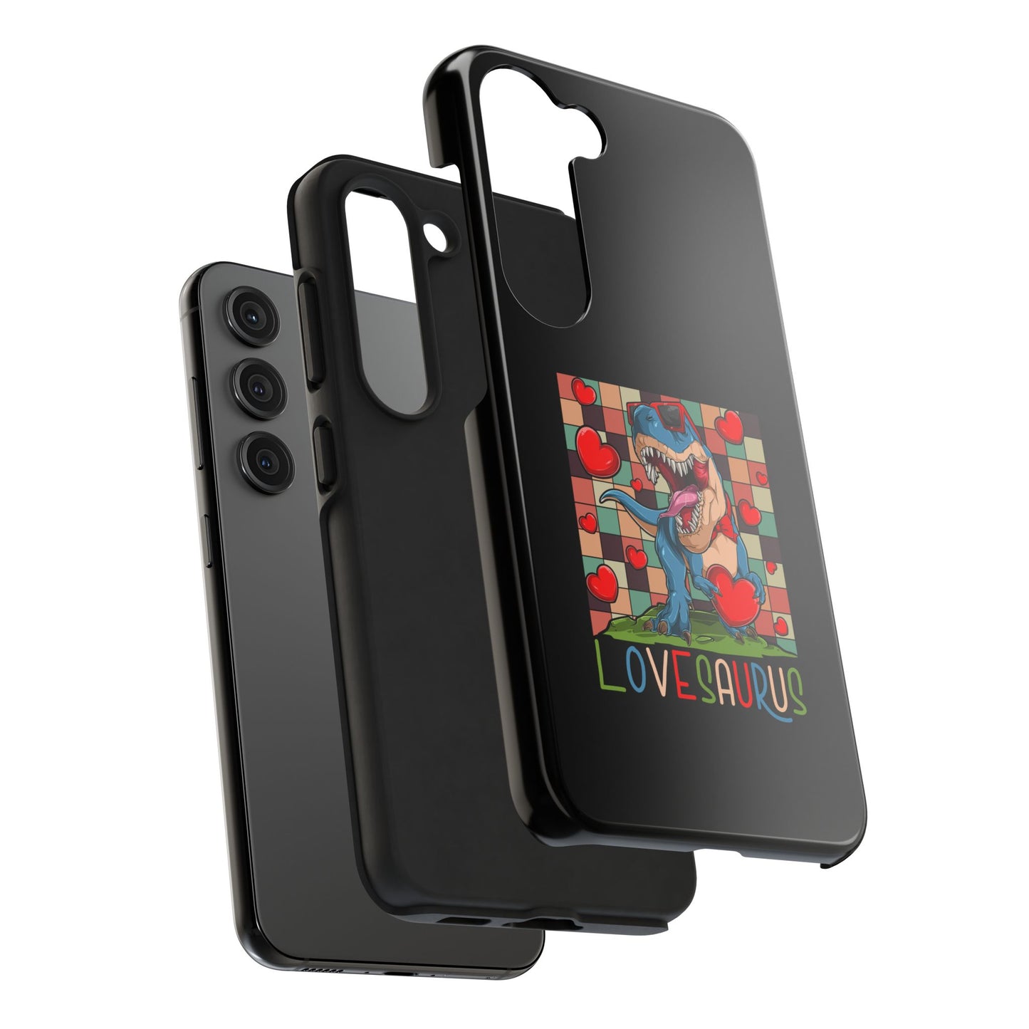 'Lovesaurus' Cute T-Rex Valentine Design - Tough Phone Case