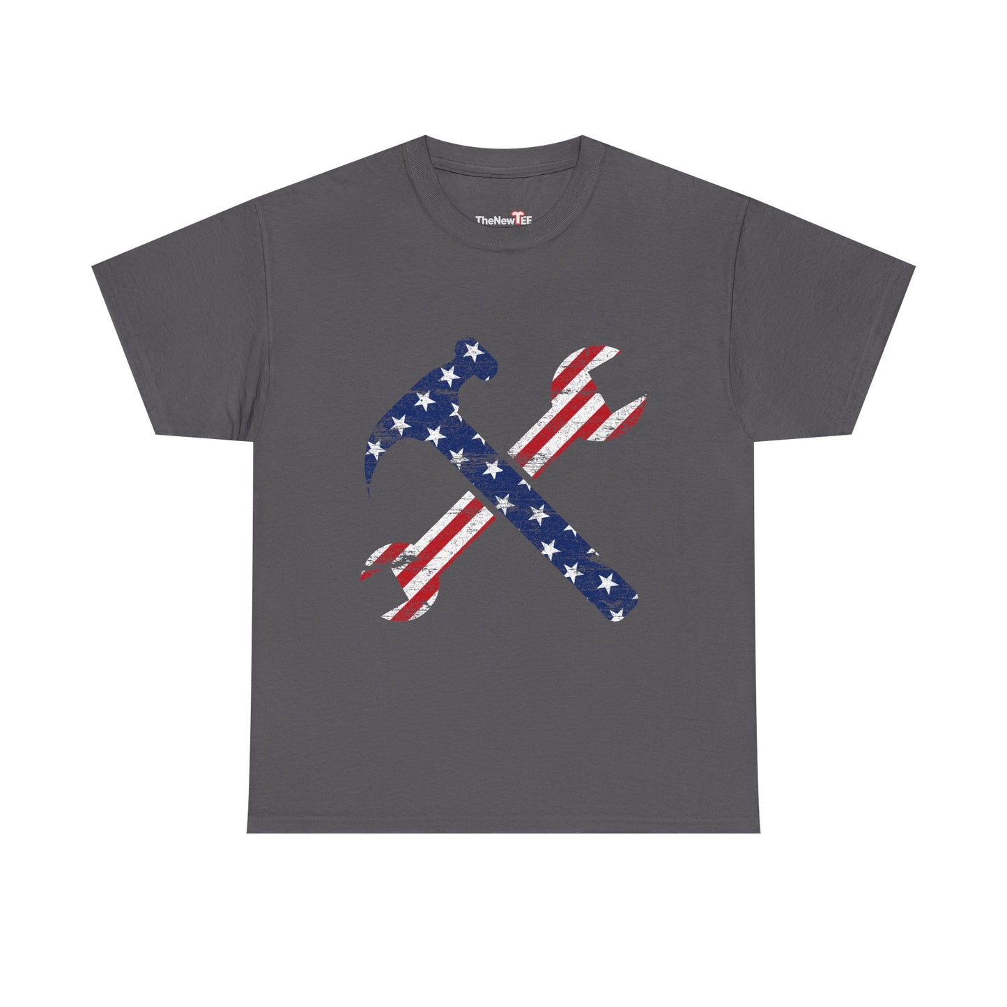 American Flag Ironworker And Tools - Unisex T-Shirt