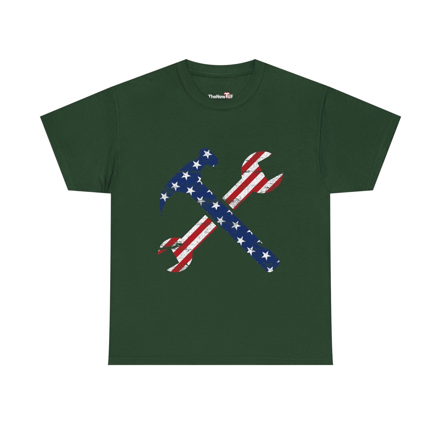 American Flag Ironworker And Tools - Unisex T-Shirt