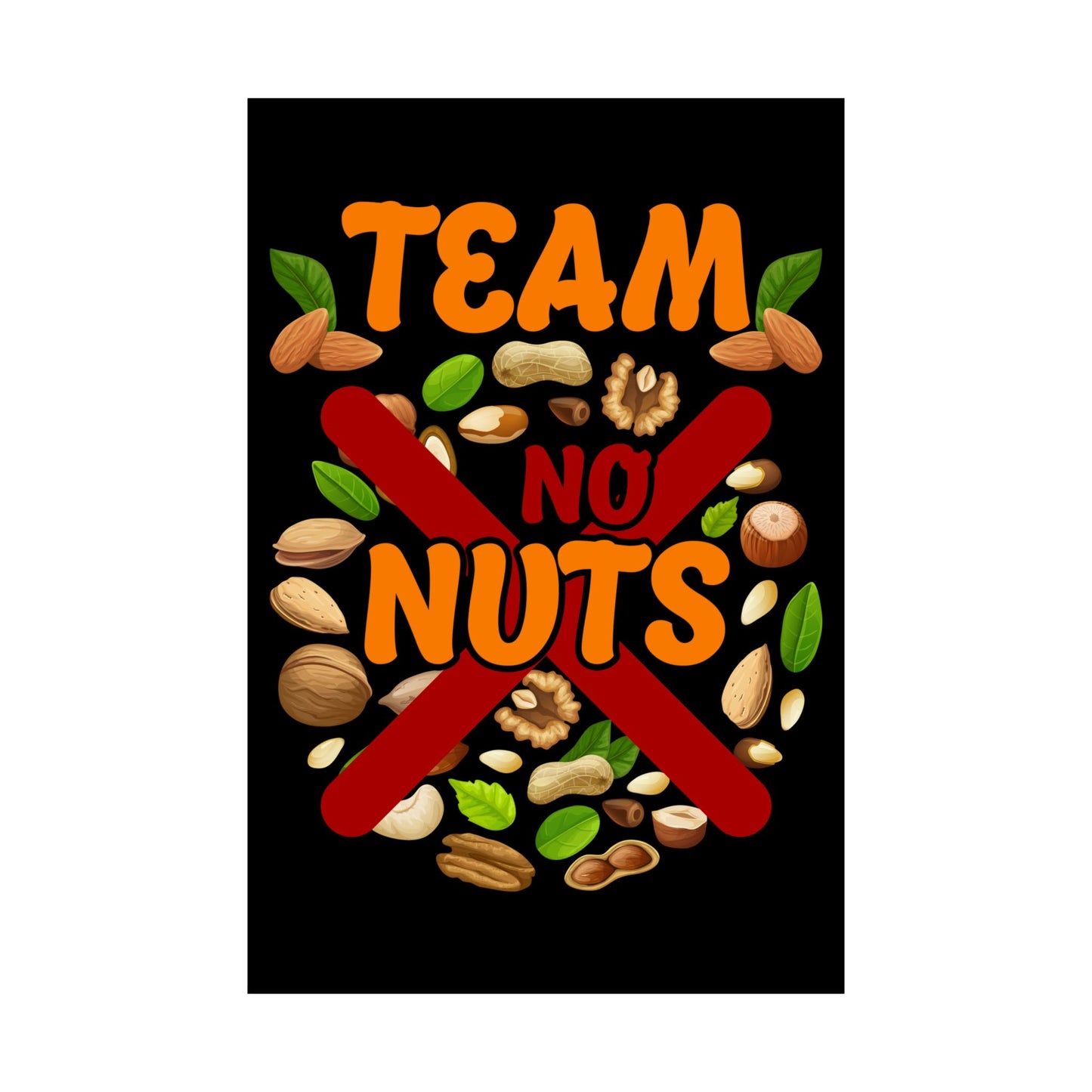 Gender Reveal Team No Nuts Girl Matching Family Baby Party - Wall Art