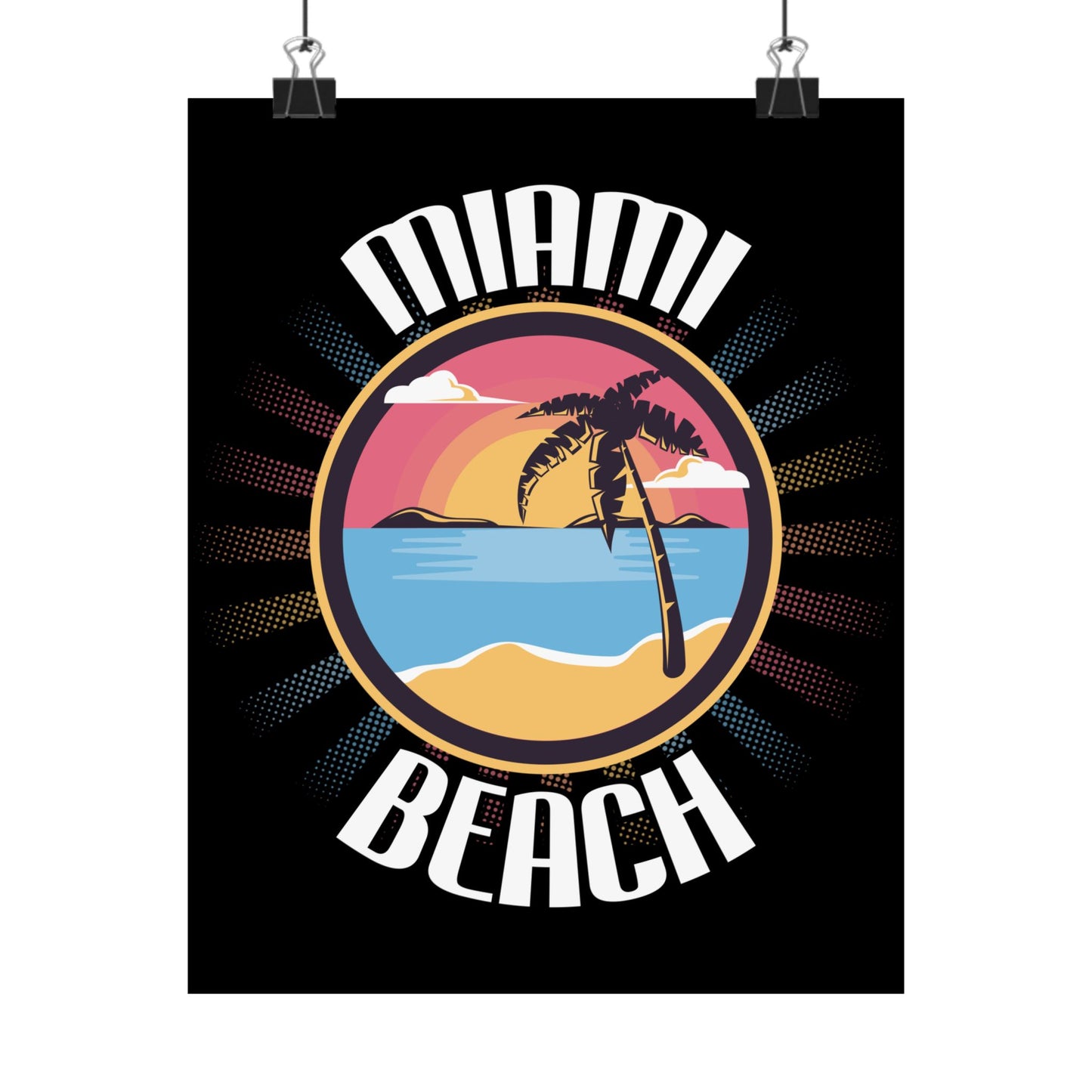 Miami Beach Vintage 70S Florida Summer - Wall Art