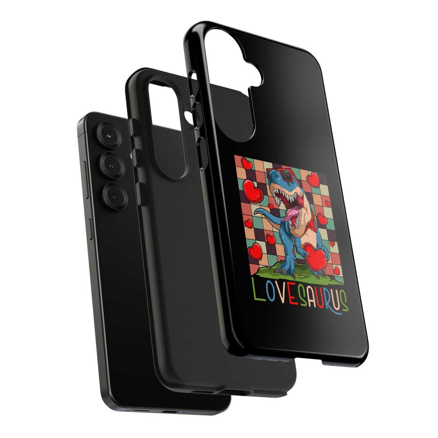 'Lovesaurus' Cute T-Rex Valentine Design - Tough Phone Case