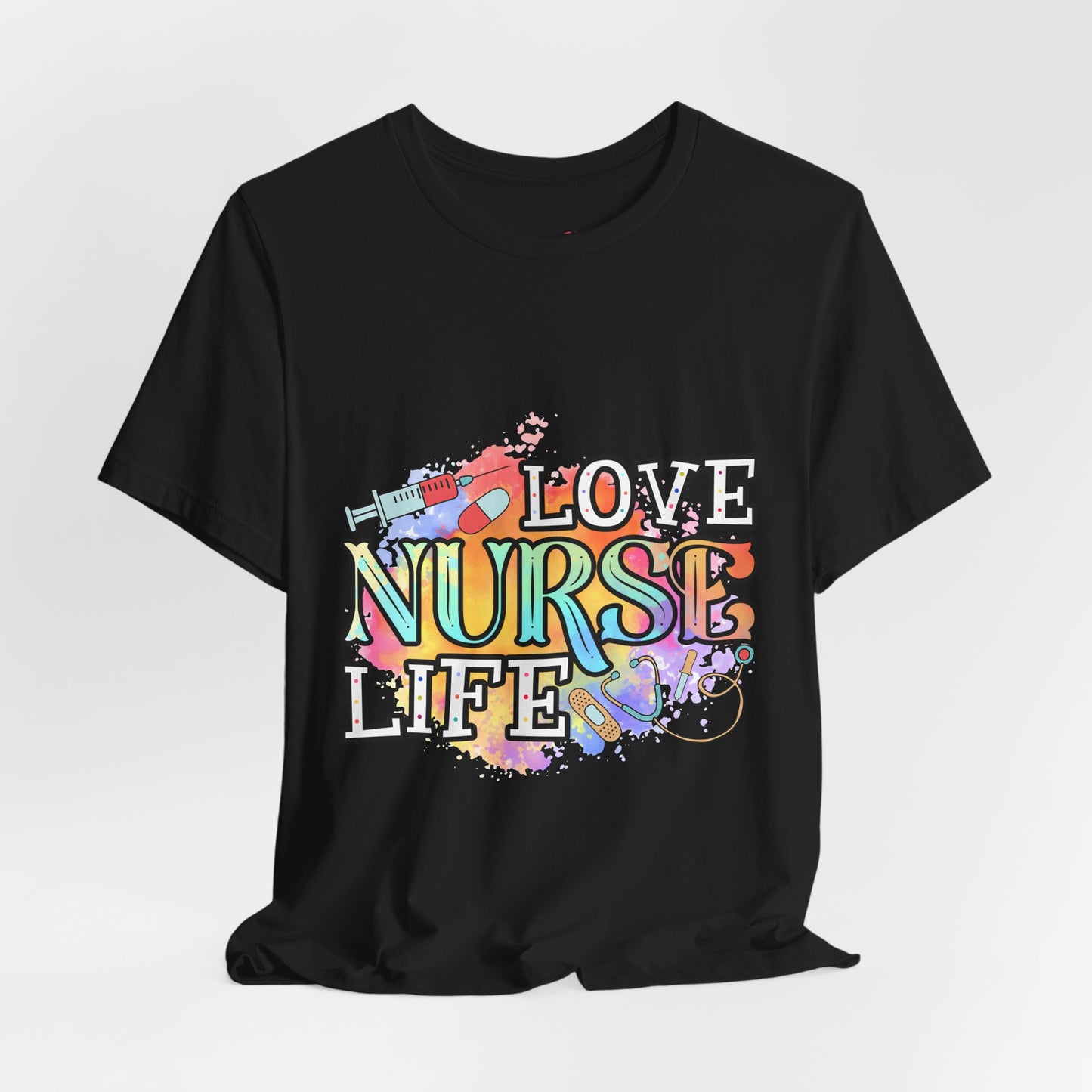 LOVE NURSE LIFE Watercolor Healthcare T-shirt