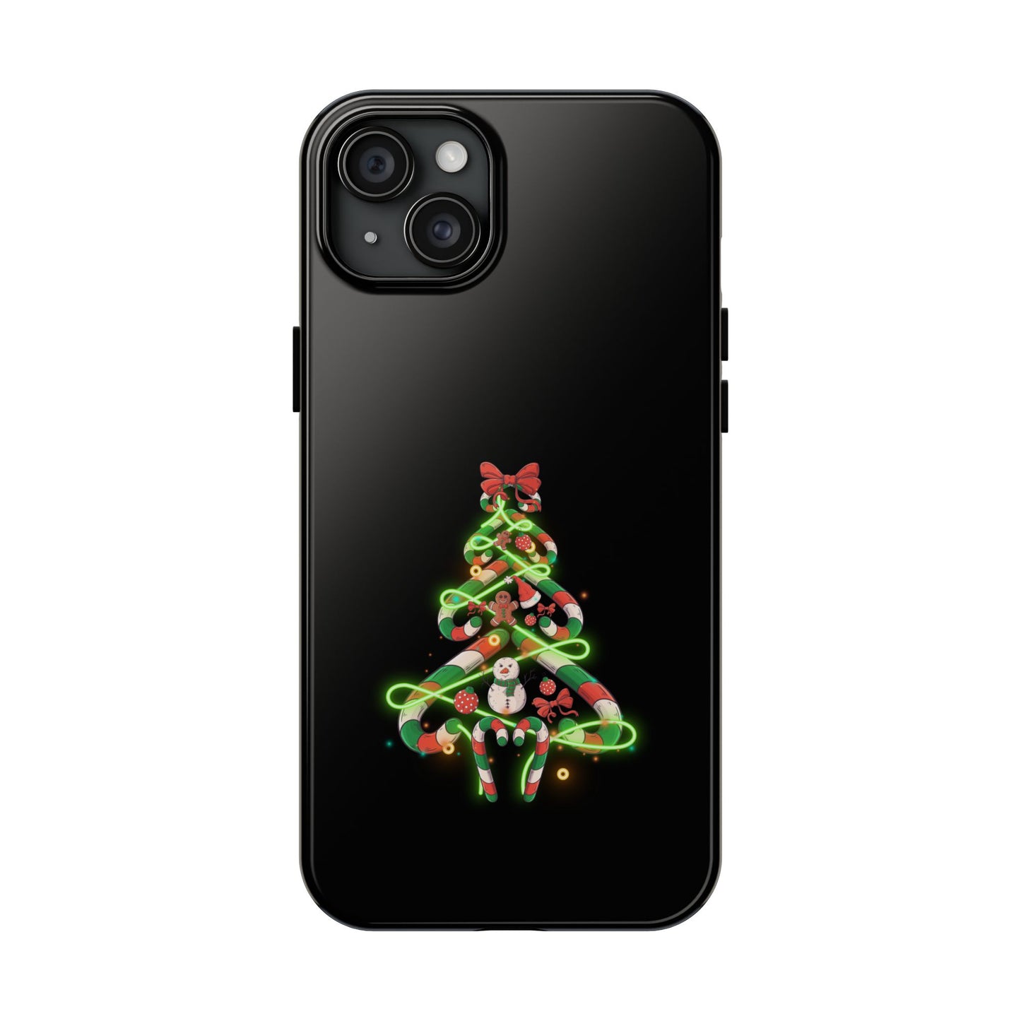 Christmas Candy Cane Xmas Tree Light Gifts - Tough Phone Case