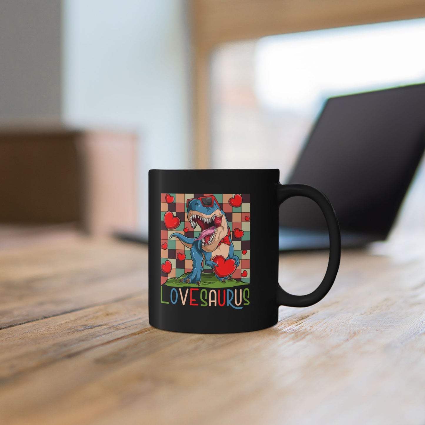Zodiac Taurus Black Ceramic Mug – Colorful Retro Bull Design (11oz & 15oz)