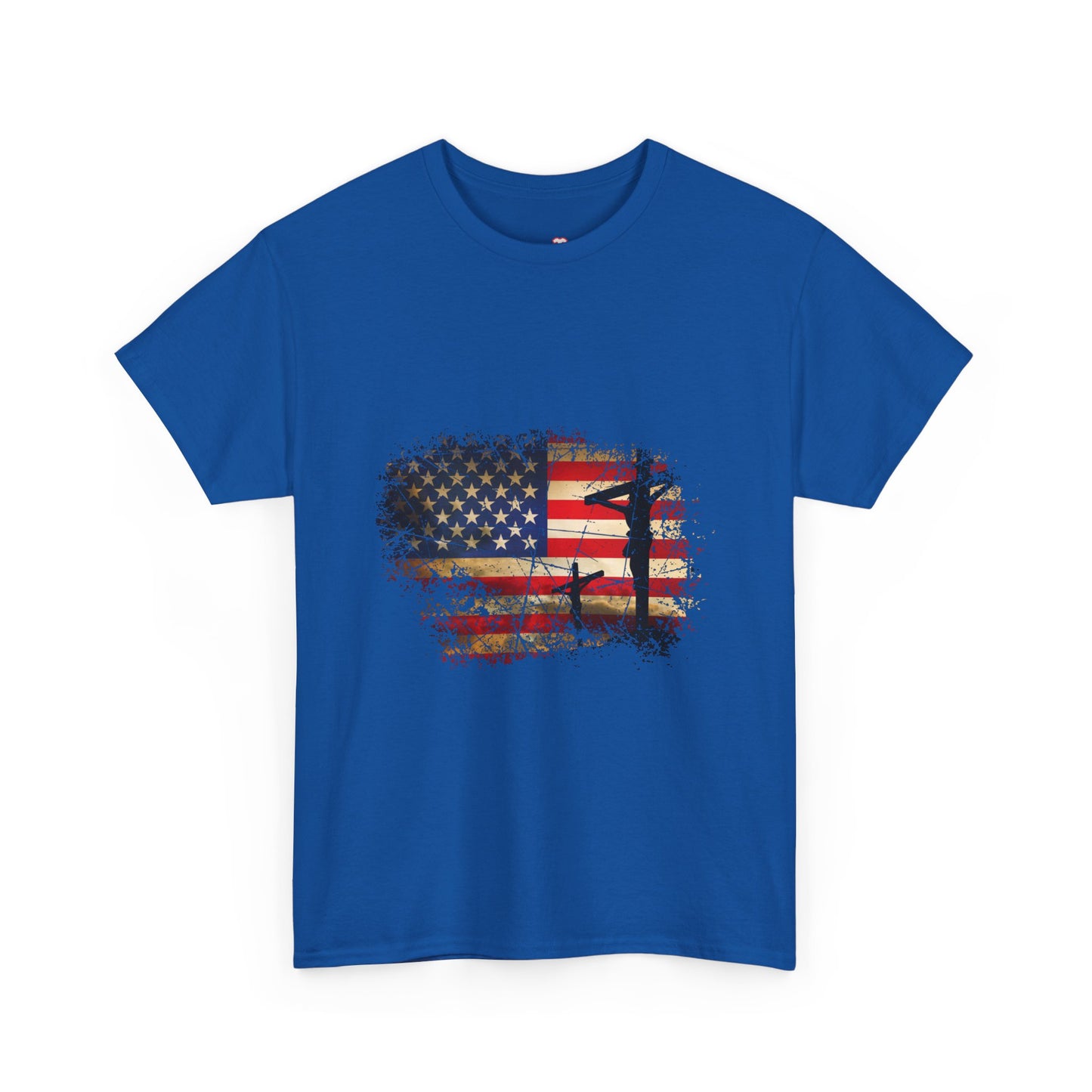 Cross Christ American Flag Pride Hand Christian Lover Gift - Unisex T-Shirt